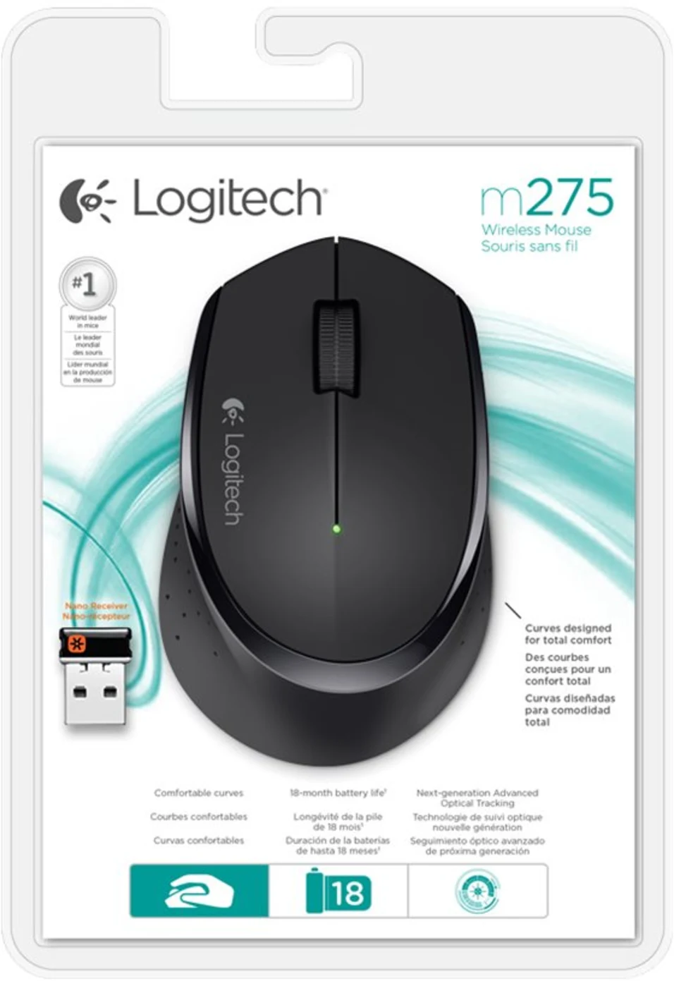Imagen 8 de Mouse Inalámbrico Logitech M280 Receptor USB 3 Botones 1000+- dpi Color Negro
