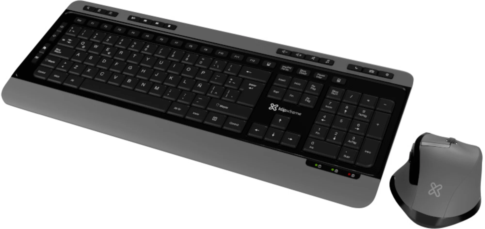 Imagen 0 de Kit Teclado Mouse Inalámbrico KlipX KBK-520, Slim Reep USB 2.4GHz Color Negro