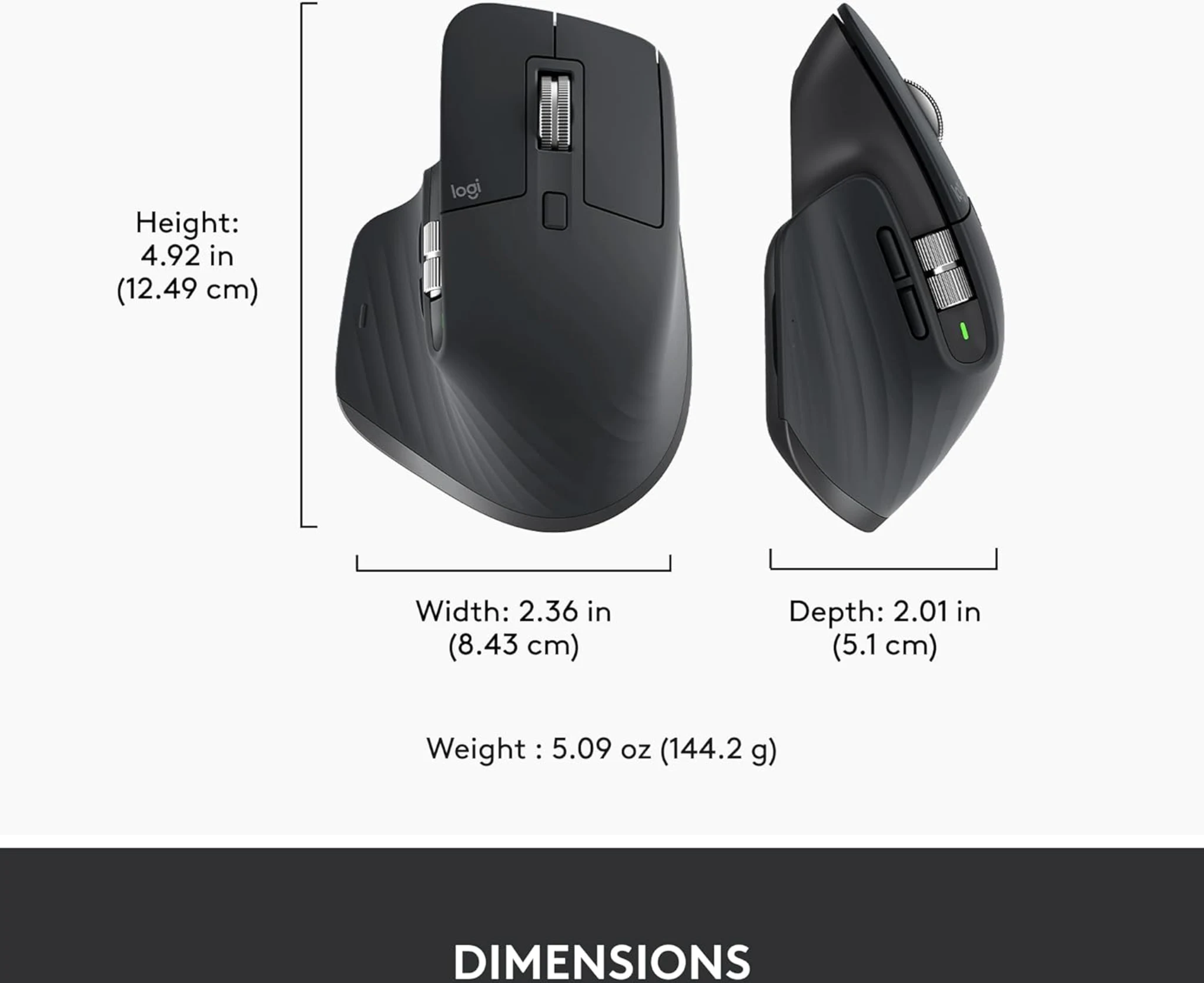 Imagen 9 de Mouse Inalámbrico Logitech MX Master 3s Óptico 8000DPI 7 Botones Bluetooth Negro