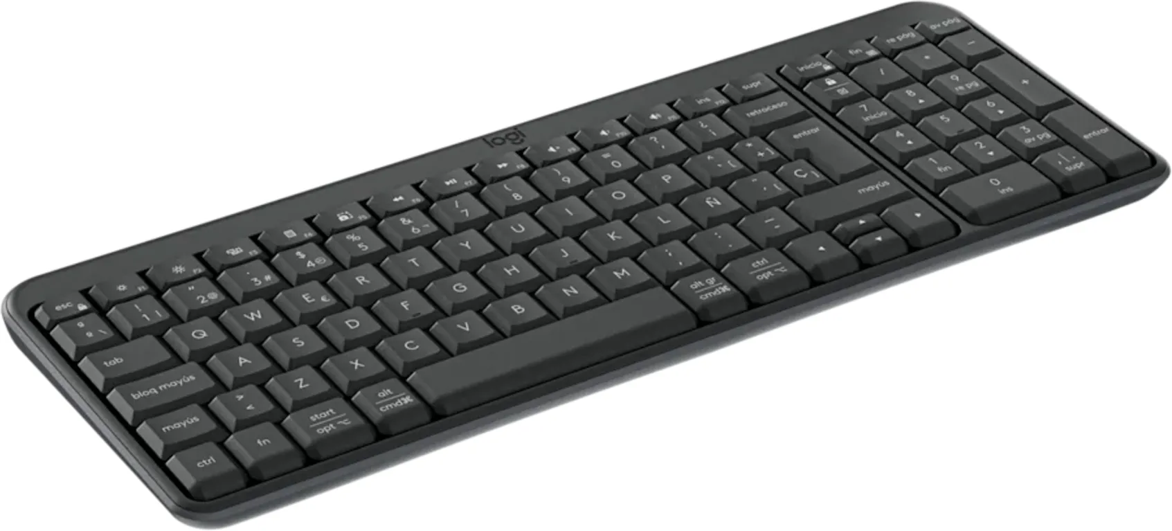 Imagen 3 de Teclado Inalámbrico Logitech K250, Epañol Qwerty Bluetooth Color Graphite