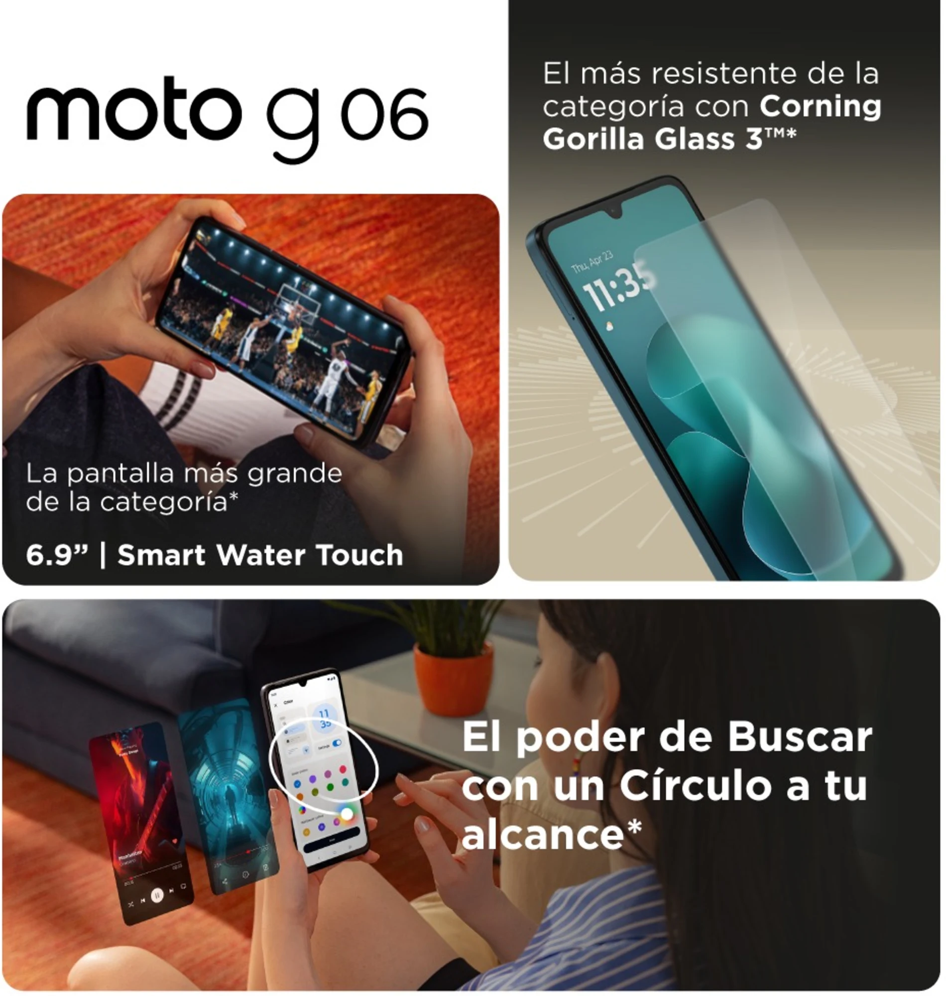 Imagen 2 de Celular Motorola Moto G06 Memoria 128GB RAM 4GB 50MP 6.8'  Verde