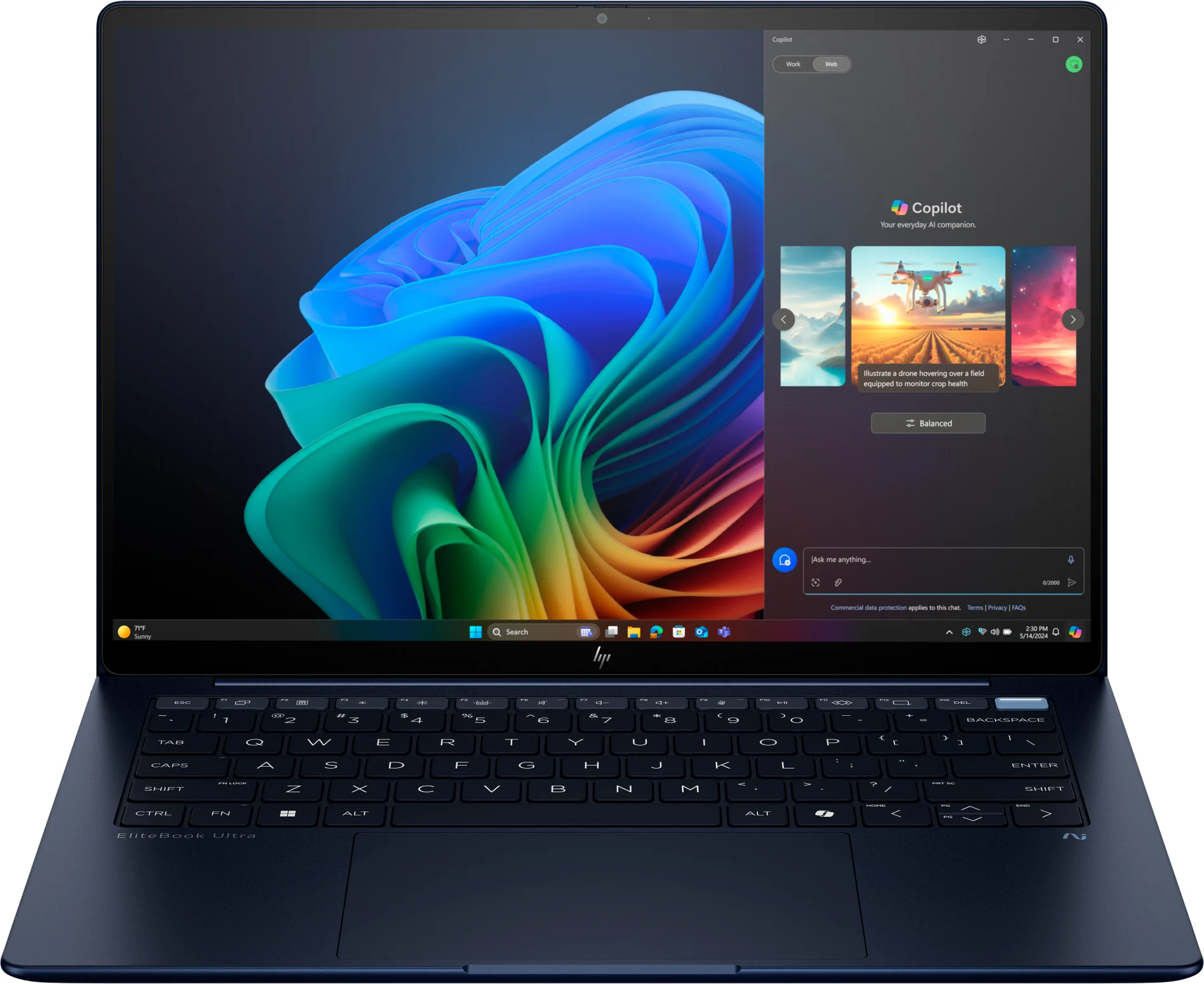 Imagen 0 de Notebook HP EliteBook Ultra G1i Intel Core Ultra 7 258V 32GB 1TB 14" 2.8K W11P