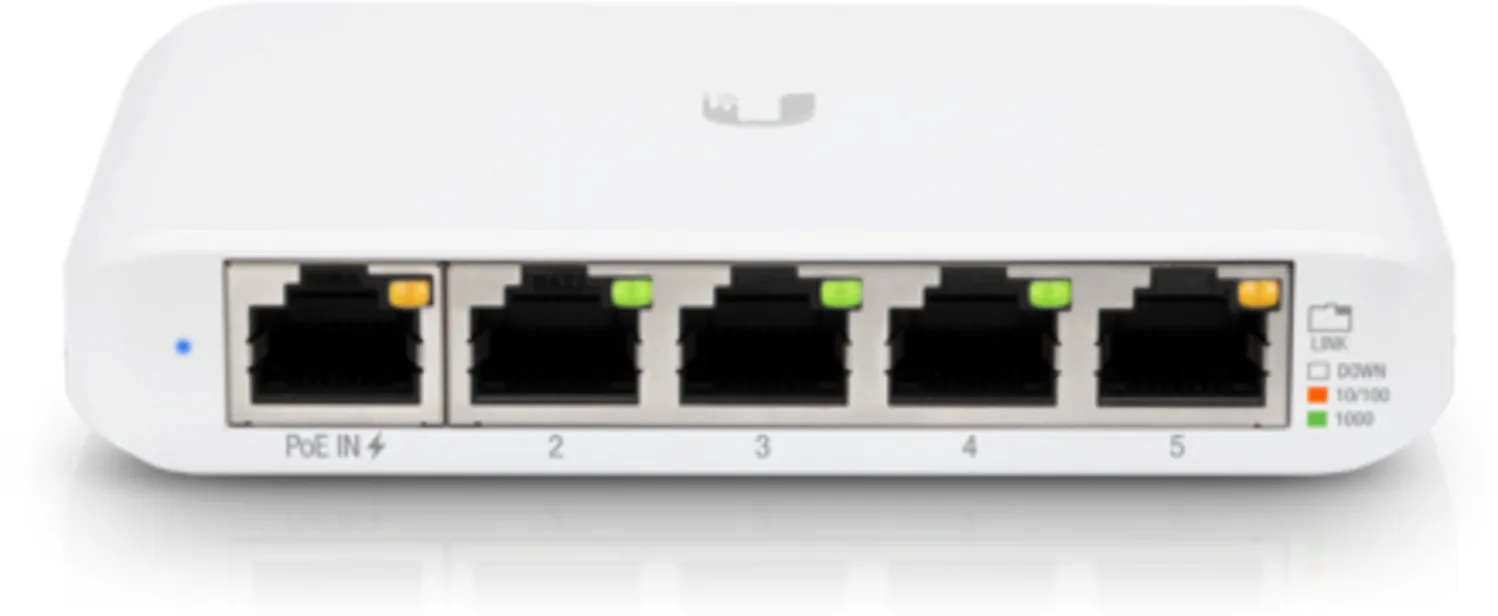 Imagen 3 de Switch Ubiquiti UniFi USW Flex Mini 4xGE s/inyector PoE 1xGE PoE+ In