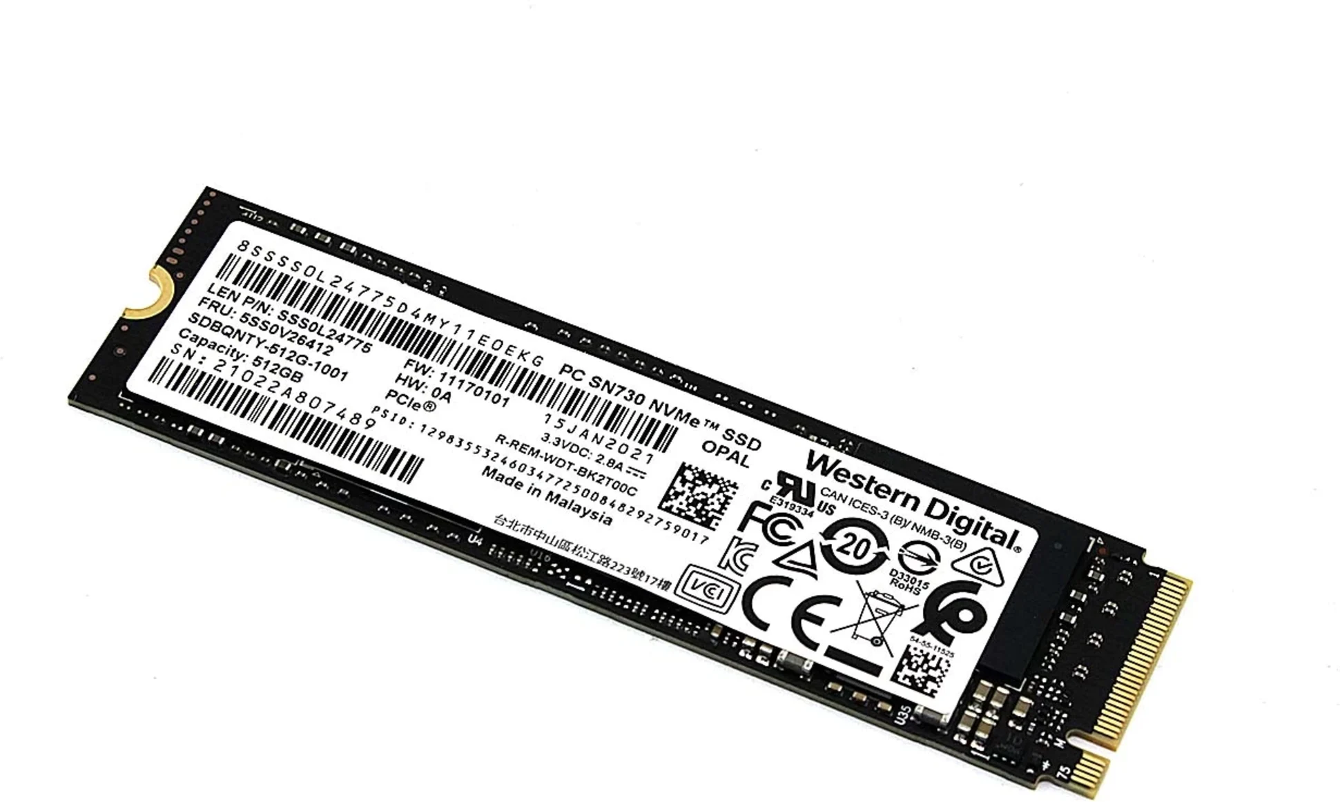 Western Digital 512GB NVMe SN730 動作良好 98 tecnomas.cl | [SDBQNTY-512G-1001] Unidad SSD Western Digital SN730