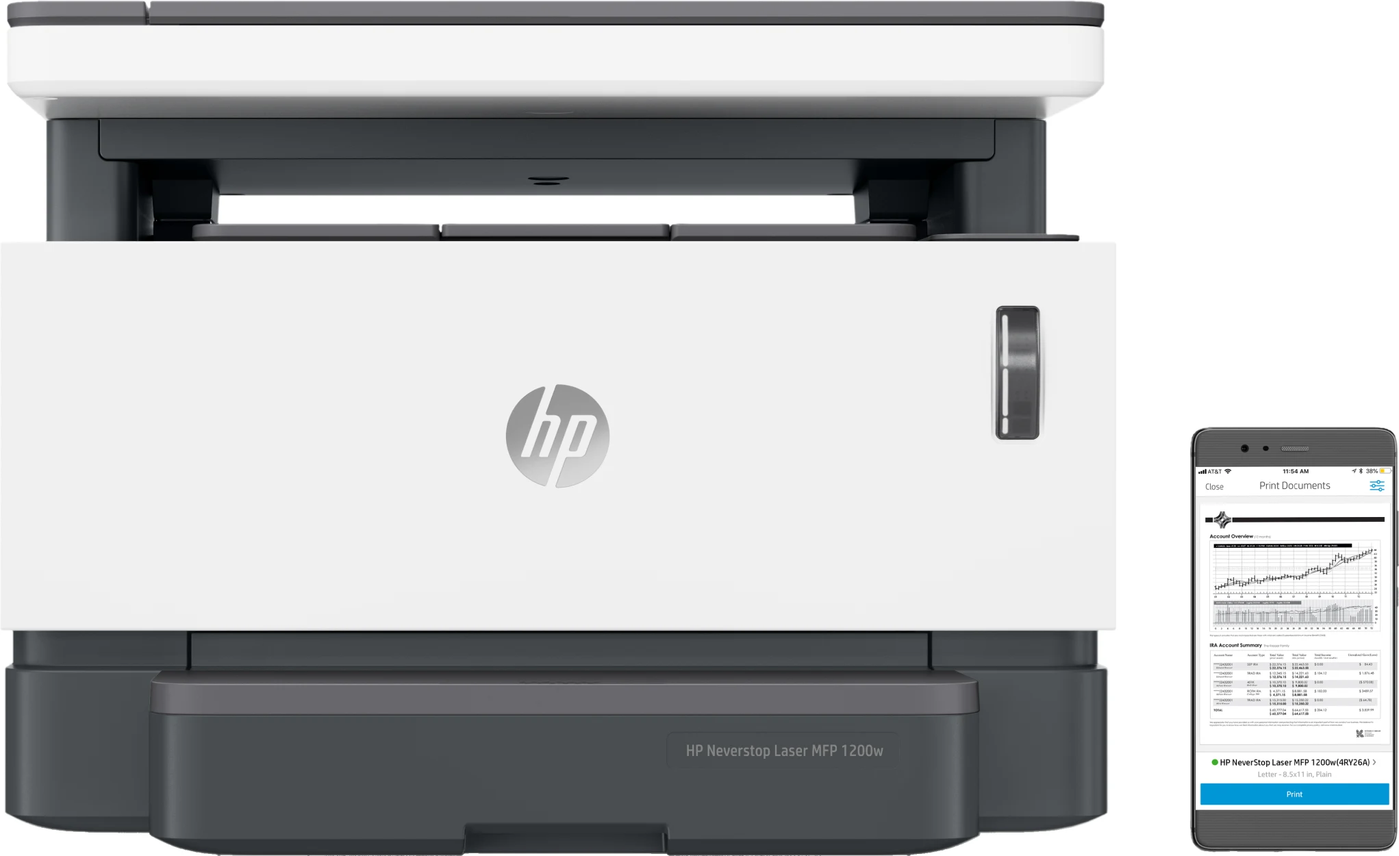 Imagen 0 de Impresora Multifunción HP NeverStop 1200w Láser Monocromo WiFi USB 2.0