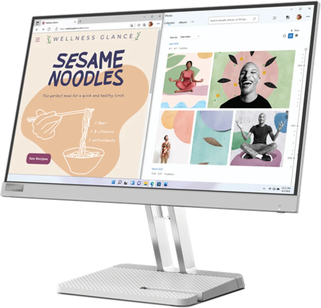 Imagen 2 de Monitor Lenovo L22E-40 21.45" FHD 1920*1080 VA HDMI VGA 4ms 75Hz AMD FreeSync