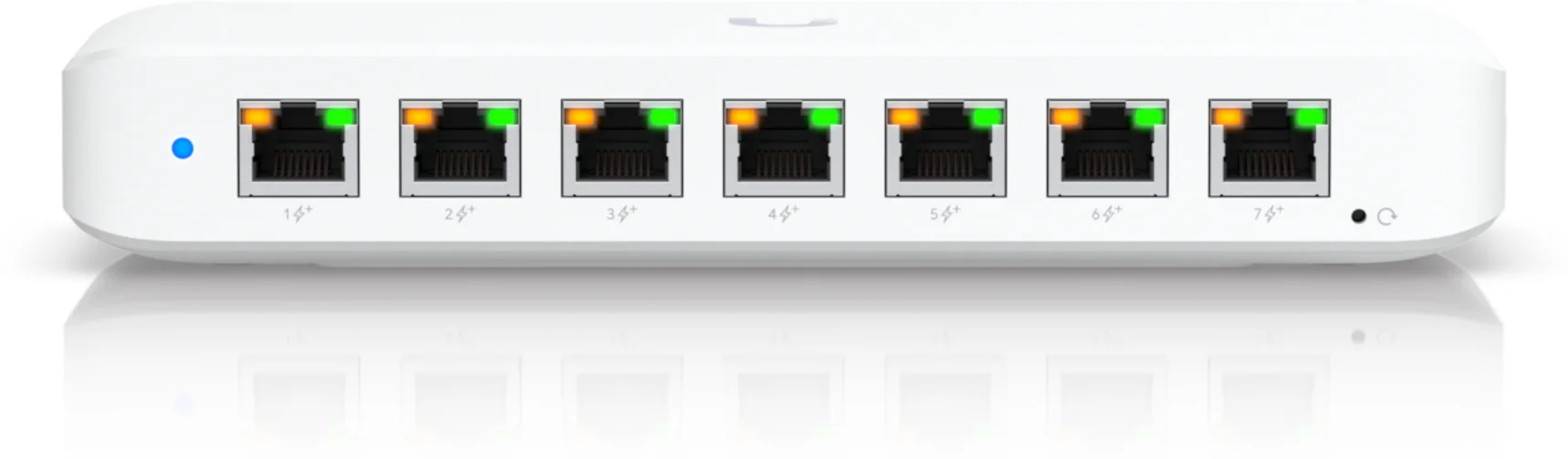 Imagen 1 de Ubiquiti Unifi Switch Ultra 60W A compact Layer 6 8-port GbE PoE switch with versatile mounting options 52W.