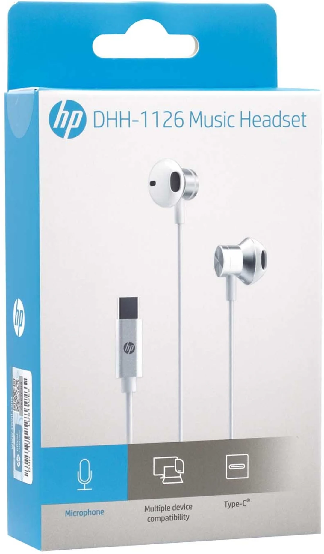 Imagen 2 de AUDIFONO MANOS LIBRES HP IN EAR DHH-1126 TYPE C BLANCO