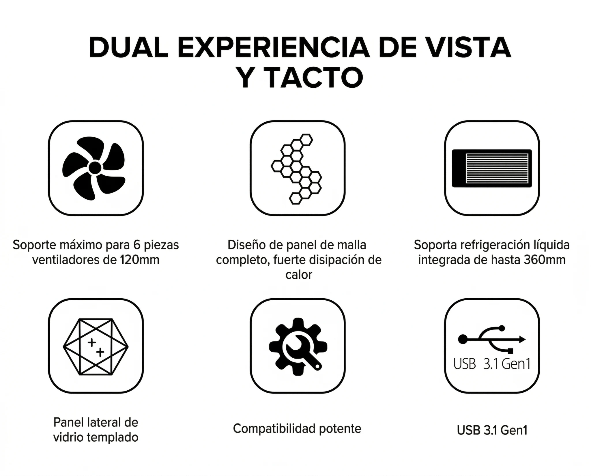 Imagen 9 de Gabinete Gamemax Storm Black mATX, Vidrio Lateral 2*USB2.0 1*USB2.0 1*FAN, Negro