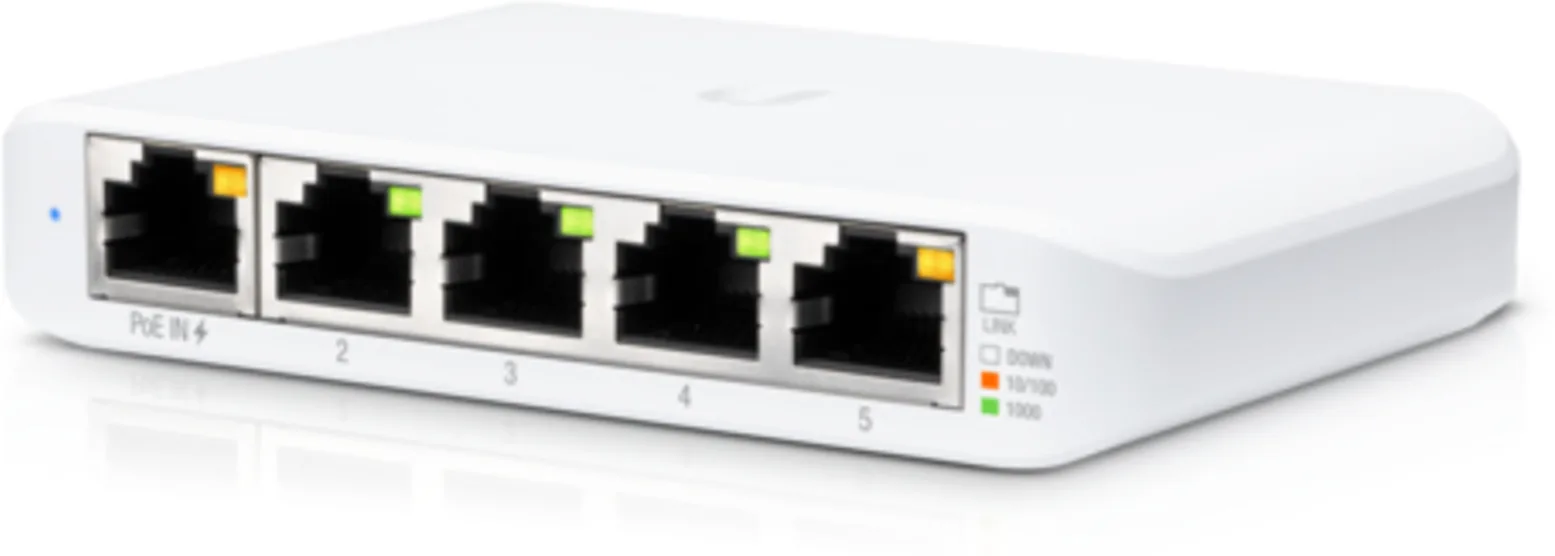 Imagen 0 de Switch Ubiquiti UniFi USW Flex Mini 4xGE s/inyector PoE 1xGE PoE+ In
