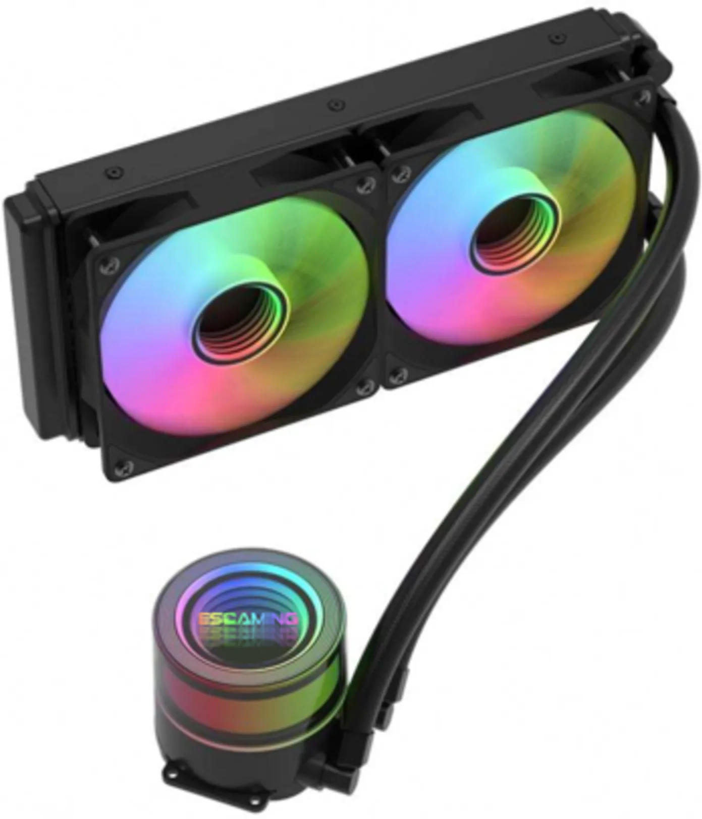 Imagen 6 de VENTILADOR CPU WATER COOLER CZ-240B-BK ARGB 240 ESGAMING