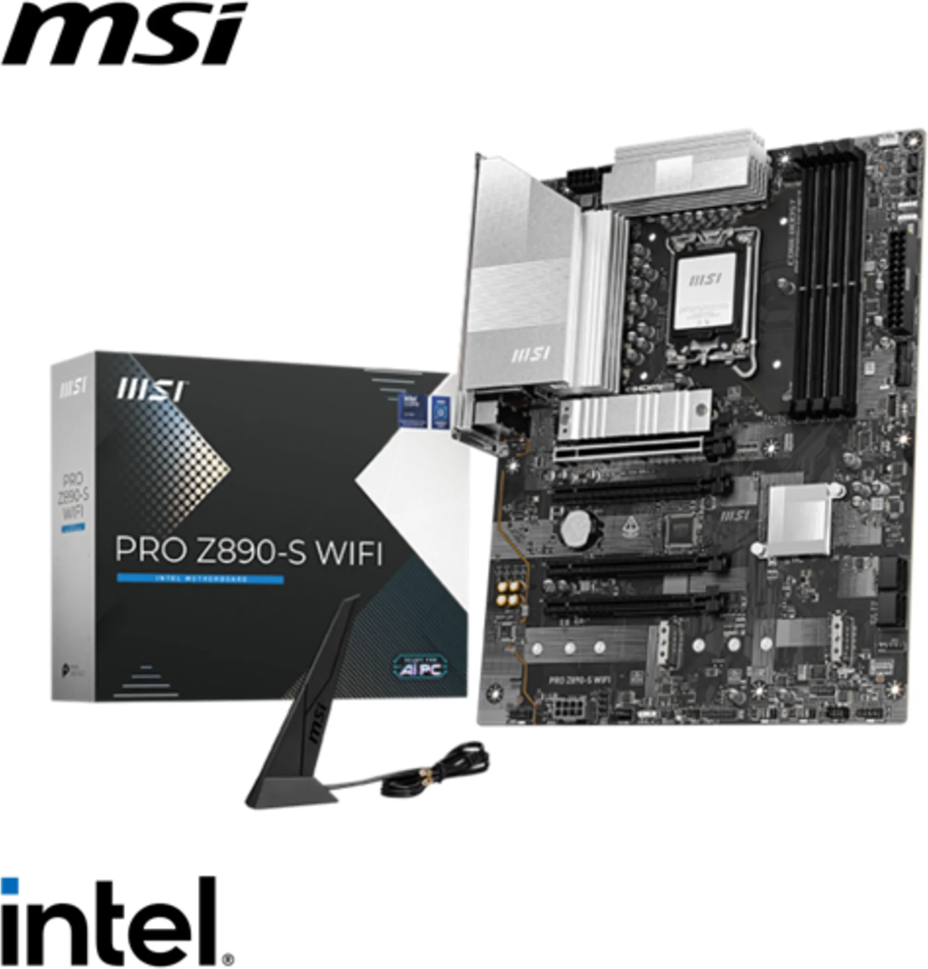 Imagen 0 de Tarjeta Madre MSI PRO Z890-S WIFI LGA1851 Ultra Series 2 4*DDR5 LAN WIFI7 ATX
