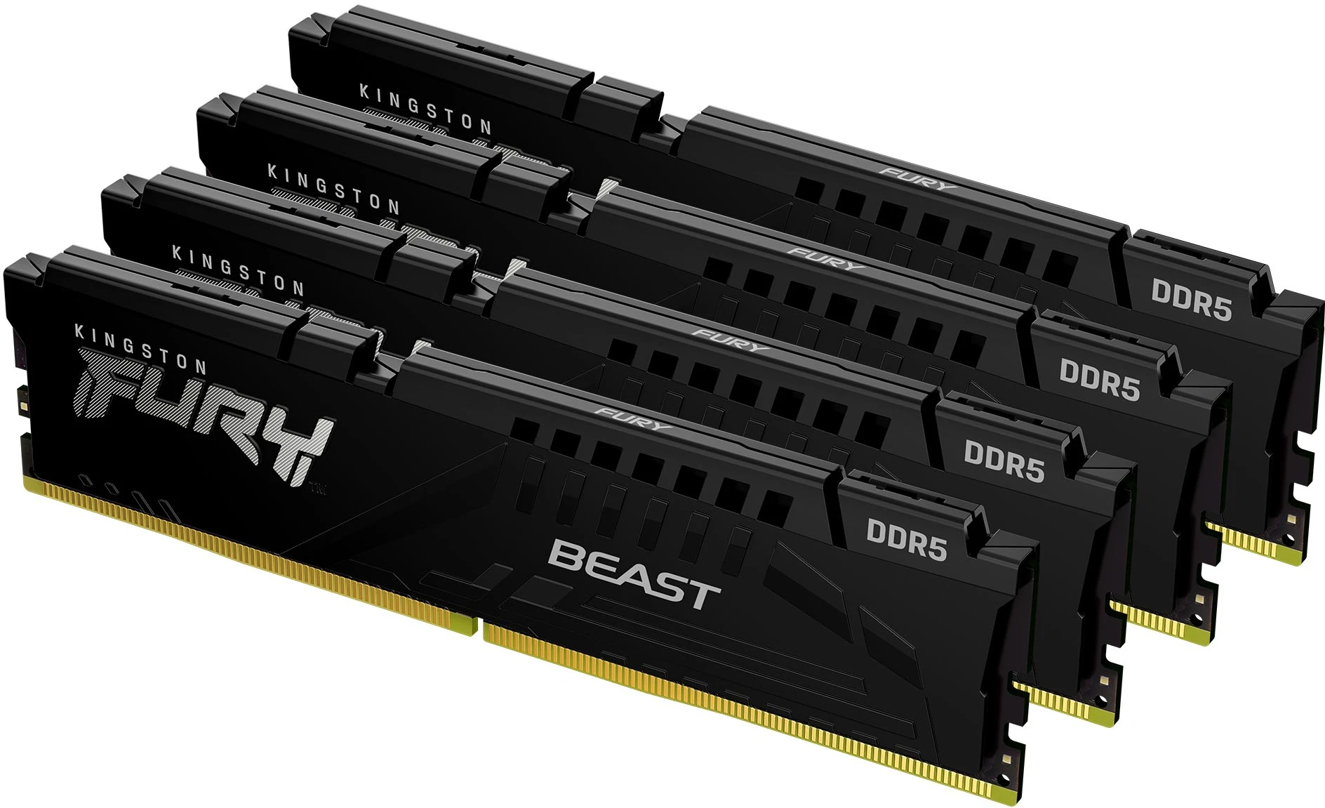 Imagen 0 de Memoria RAM 128GB (4*32GB) DDR5 5200MHz DIMM CL40 Non-ECC 1.25v 288p - FuryBeast