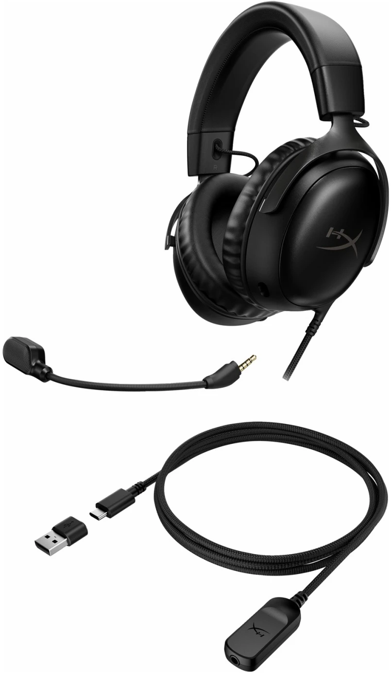 Imagen 7 de Audífonos Gamer Alámbricos HyperX Cloud III, USB C/A, 3.5mm DTS Color Negro
