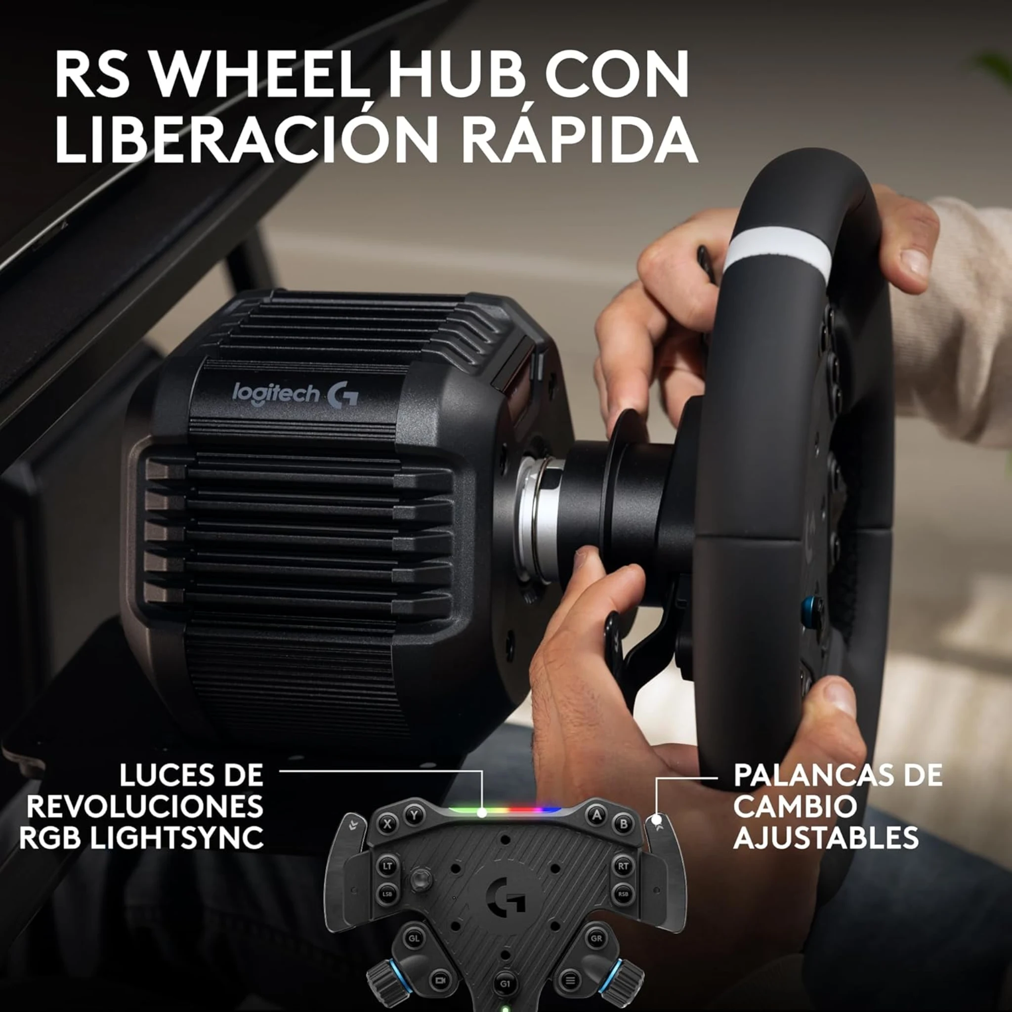 Imagen 3 de [PREVENTA] Volante de carreras RS50 System para PC, PS4 y PS5 + Regalo G435