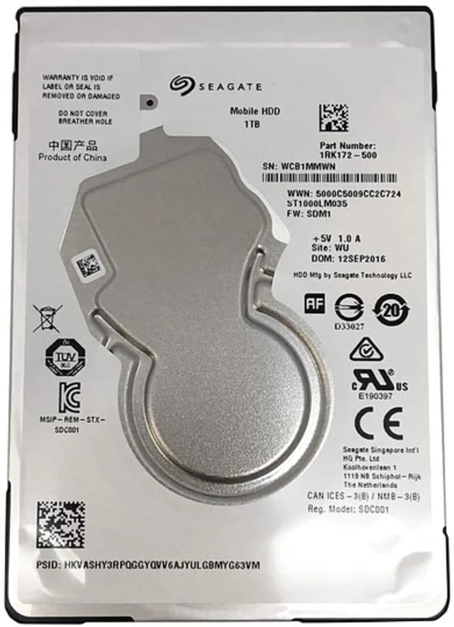 Imagen 0 de Disco Duro USADO 1 TB Interno Seagate HDD