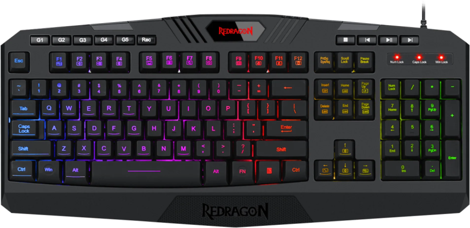 Imagen 0 de Teclado Gamer Alámbrico Redragon K503A Harpe RGB Pro Cable 1.5mt USB Español