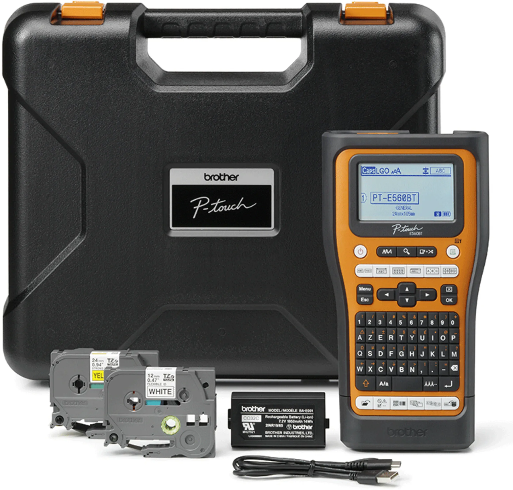 Imagen 1 de Rotuladora Industrial Brother PT-E560BTVP, 18/24mm 30mm/s Bluetooth USB-C