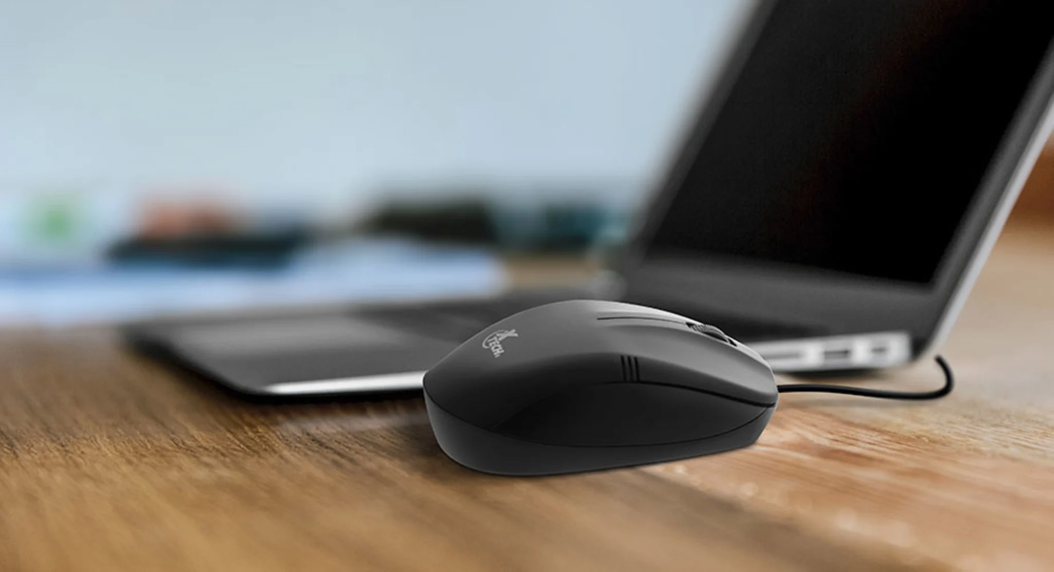 Imagen 1 de Mouse Alámbrico XTech XTM-205 USB Óptico 1000DPI 1.35mt 3D de 3 Botones Negro