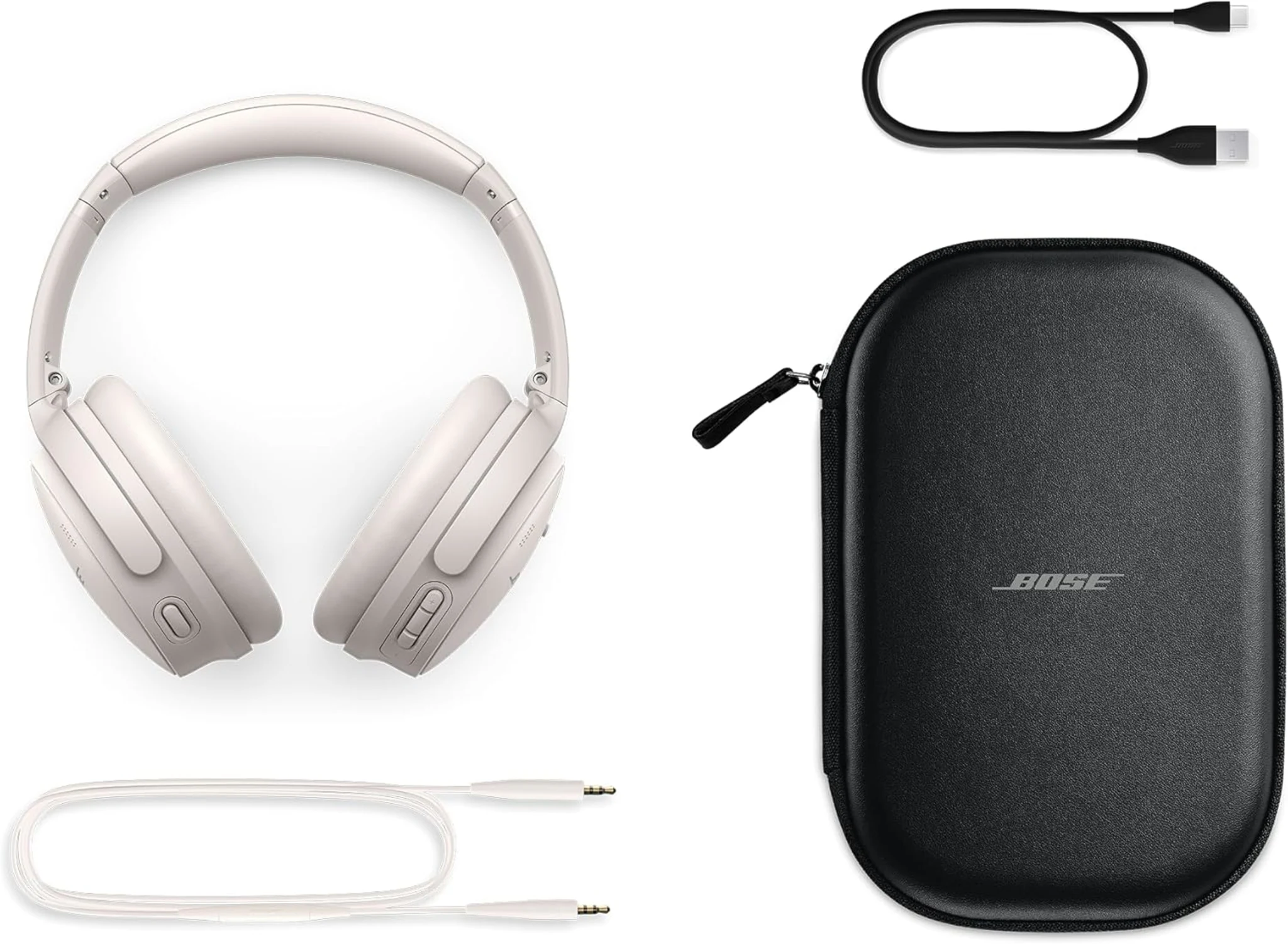 Imagen 4 de Audífonos Inalámbricos Bose QuietComfort OverEar c/Canc ruido Mic. BT White Smok