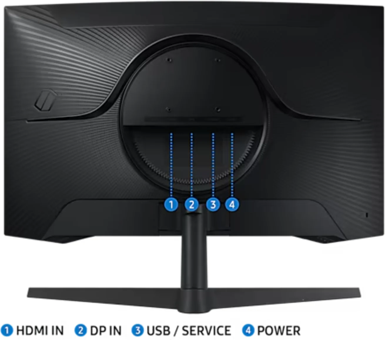 Imagen 2 de Monitor Gamer Curvo Samsung G55C Odyssey G5 32" 2560x1440 VA DP HDMI 165Hz