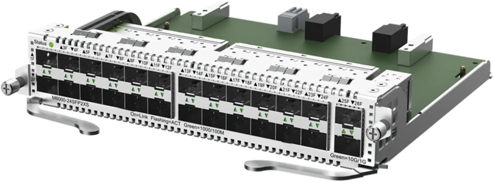 Imagen 1 de M6000-24SFP2XS. Slot Modular para NBS6002 con 24 puertos SFP 1Gbps + 2 Puertos SFP+ 10Gbps