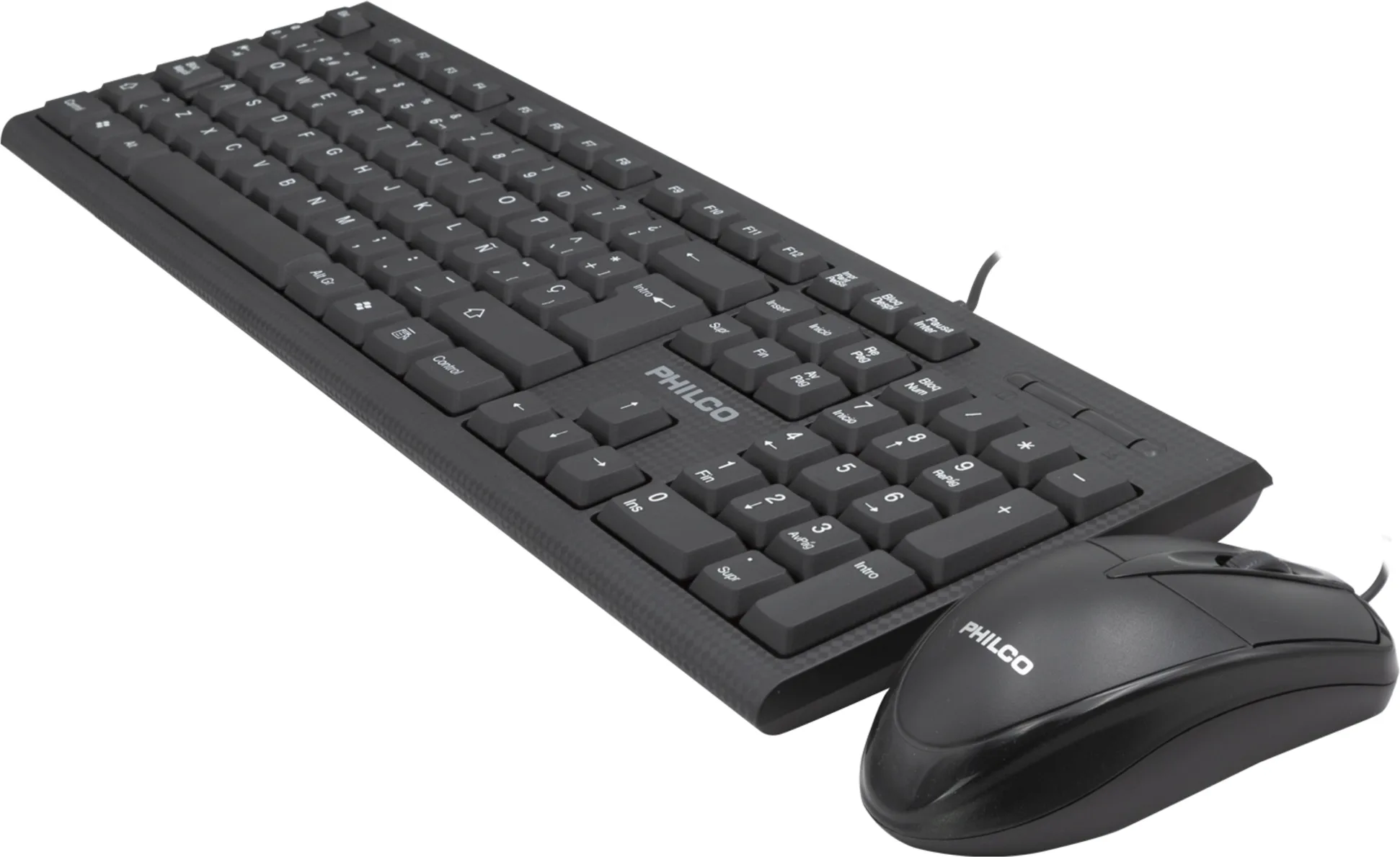 Imagen 2 de Kit Teclado Mouse Alámbrico Philco K4500 USB2.0 Color Negro