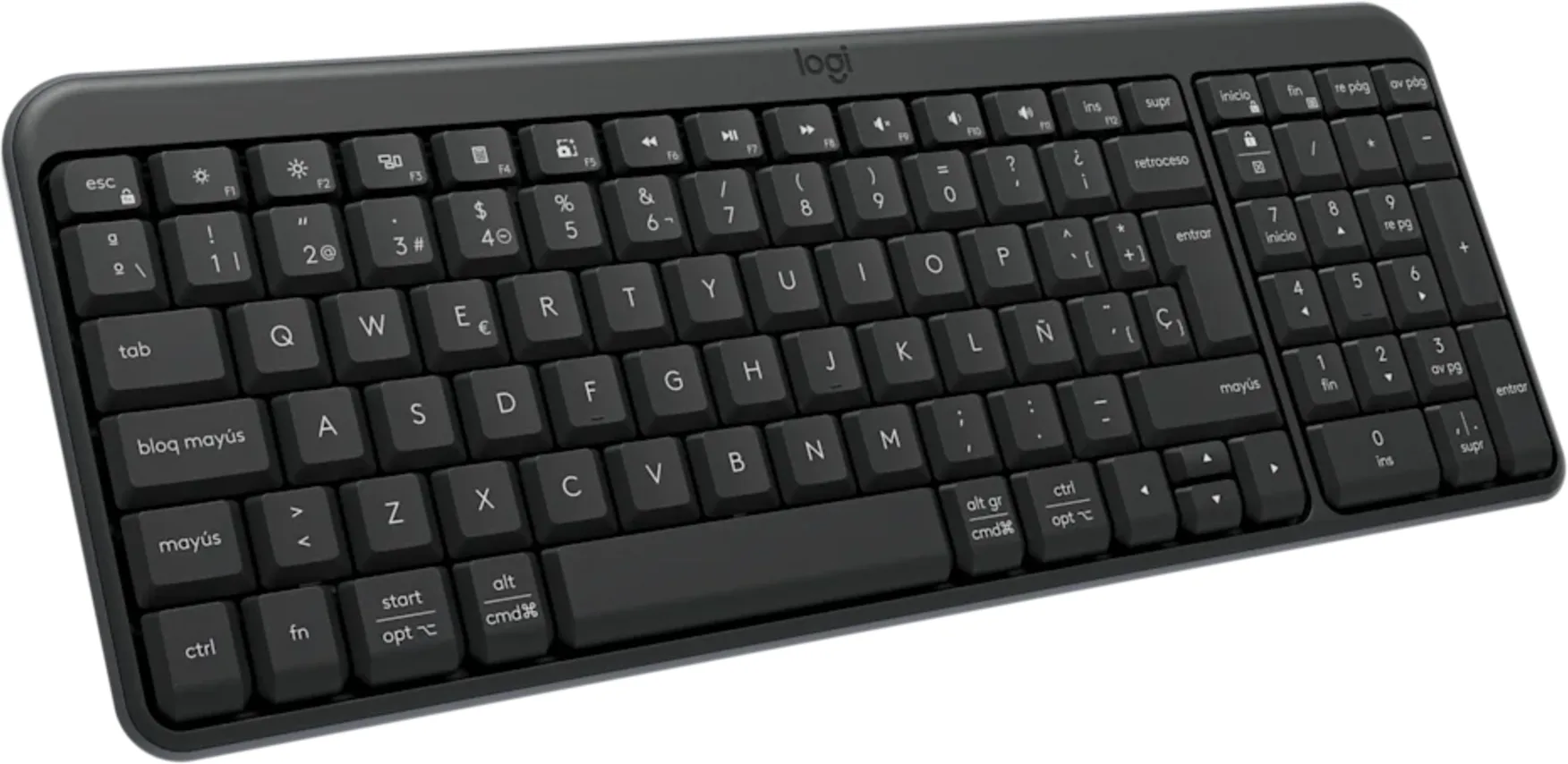 Imagen 4 de Teclado Inalámbrico Logitech K250, Epañol Qwerty Bluetooth Color Graphite