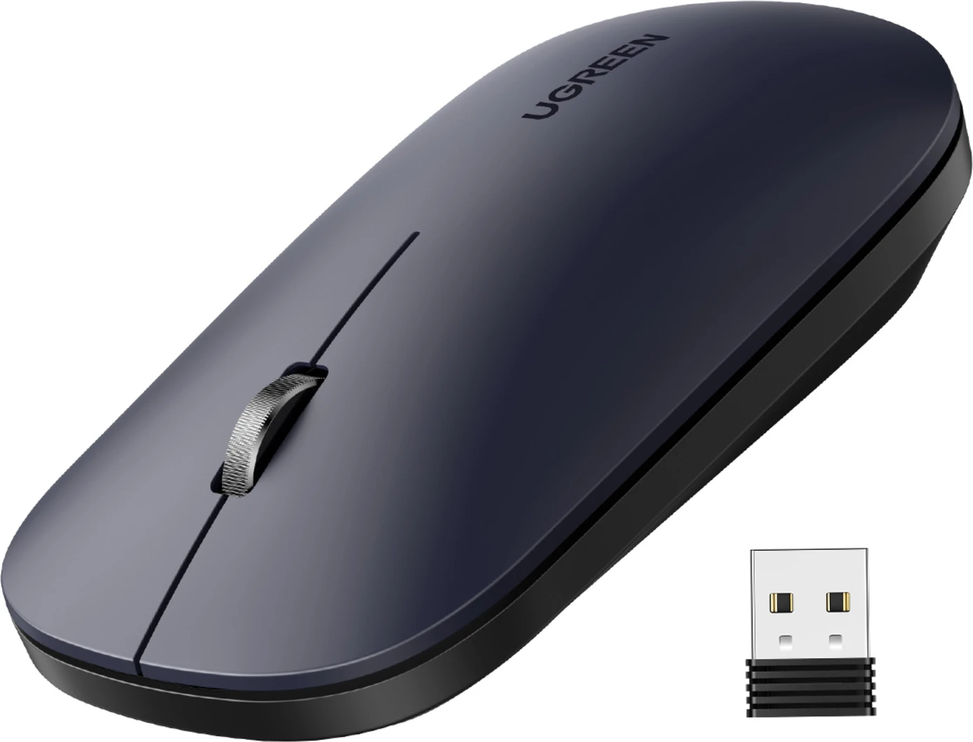 Imagen 1 de Mouse Inalámbrico Ugreen MU001 Óptico 4000dpi Bluetooth Ultra delgado Gris Oscur