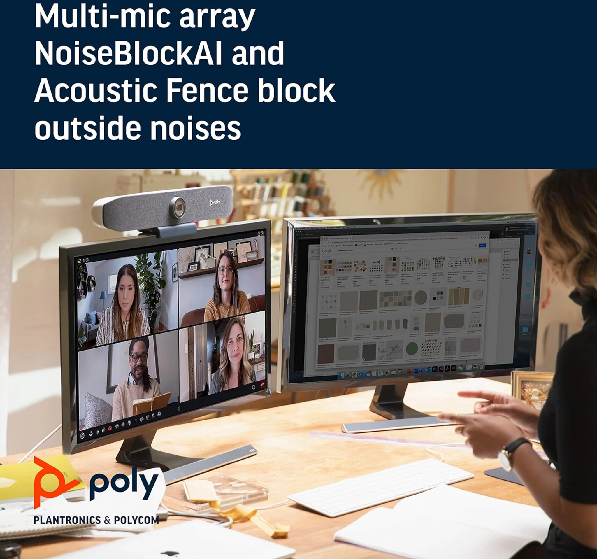 Imagen 12 de Barra de Video Conferencia Poly Studio P15, Cámara 4k UHD Cert por Zoom 
