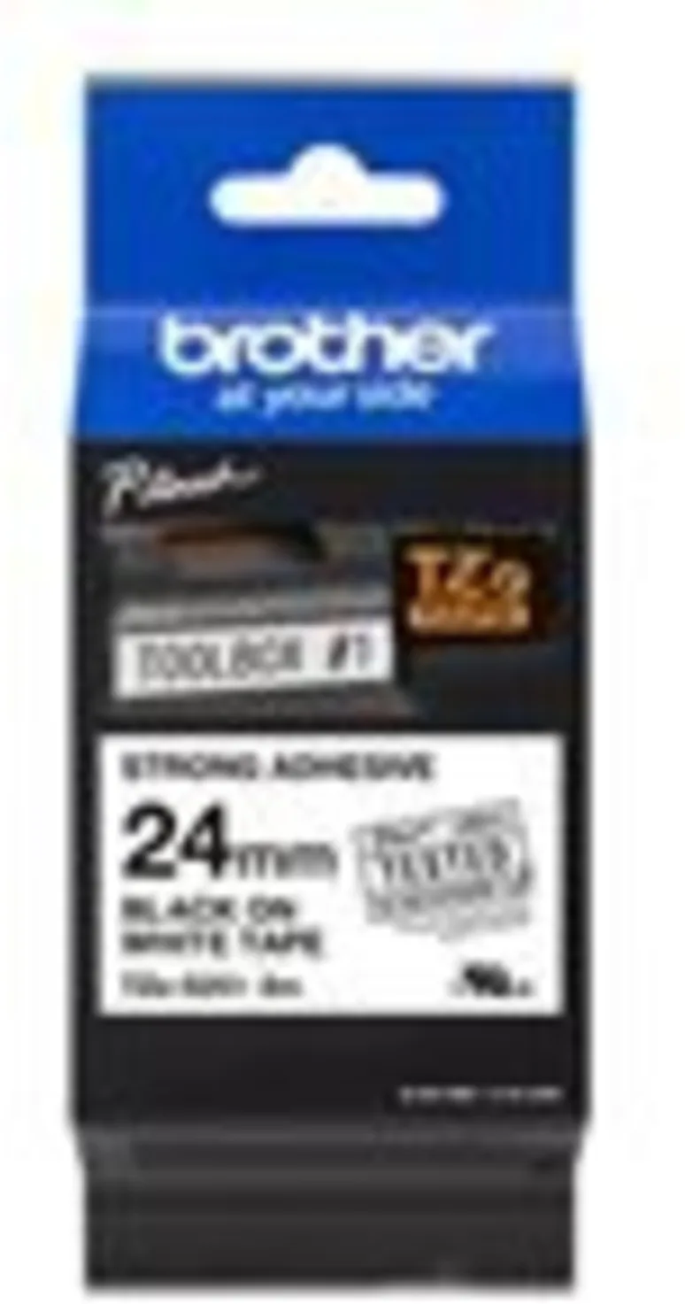 Imagen 1 de CINTA BROTHER TZE-S251 24mm black on white indstrl tape