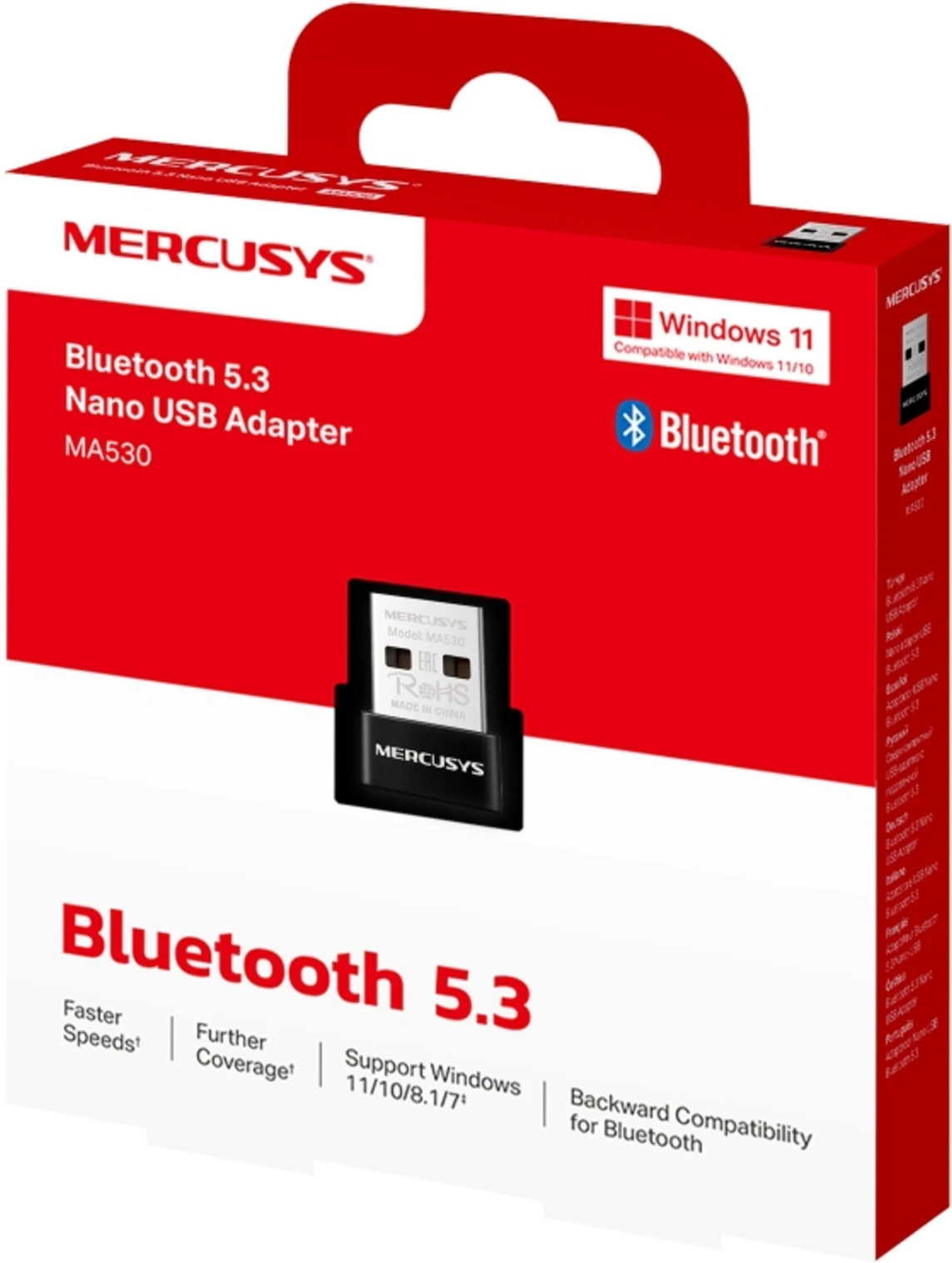 Imagen 5 de Adaptador Nano USB Mercusys Conectividad  Bluetooth 5.3 Ma530 Mercusys