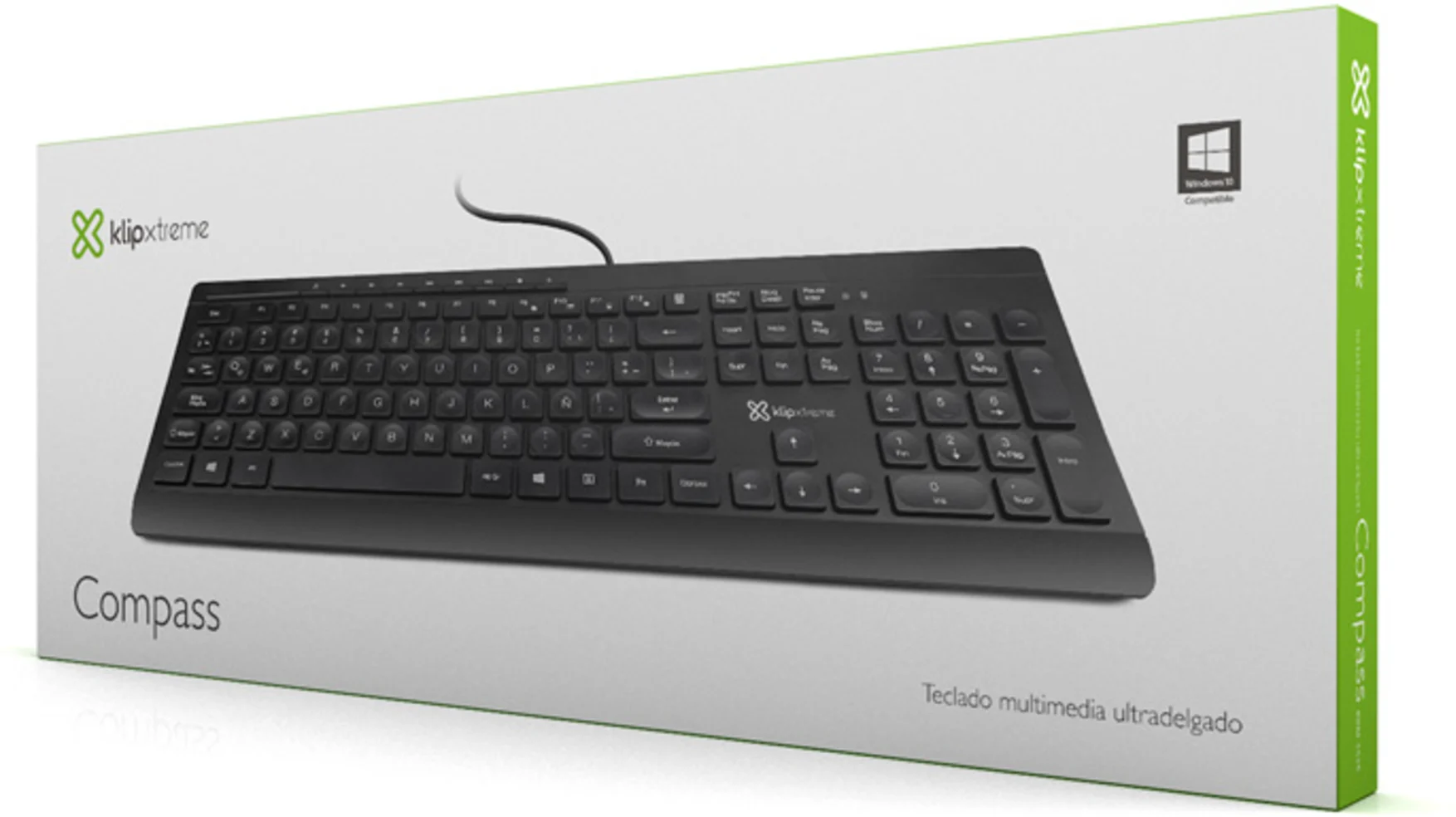Imagen 5 de Teclado Alámbrico KlipX KKM-252S, Español USB 2.0 Teclas Multimedia Color negro