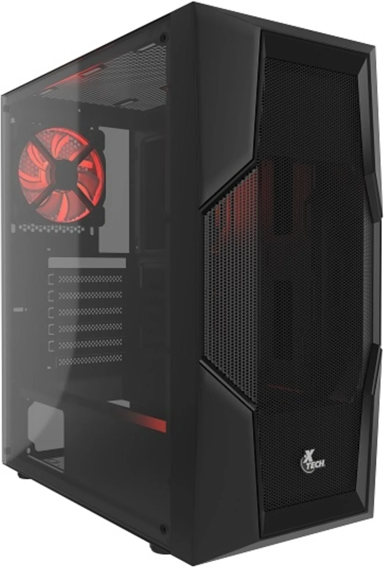 Imagen 0 de Gabinete Gamer Xtech XT-GMR4 Phobos Panel lat Vid templado ATX MTower Negro