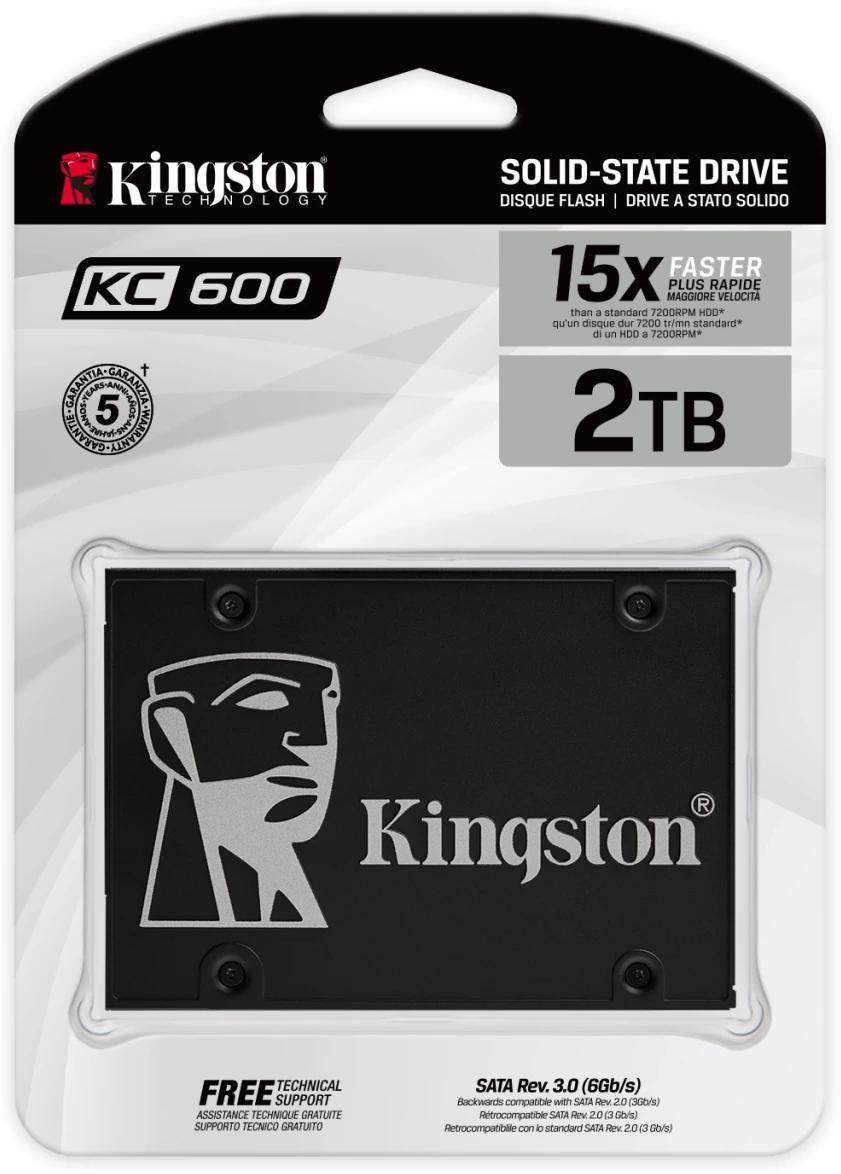 Imagen 3 de Unidad SSD Kingston KC600 2TB 2.5" 7mm SATA 3 TLC Lec 550MB/s Esc 520MB/s
