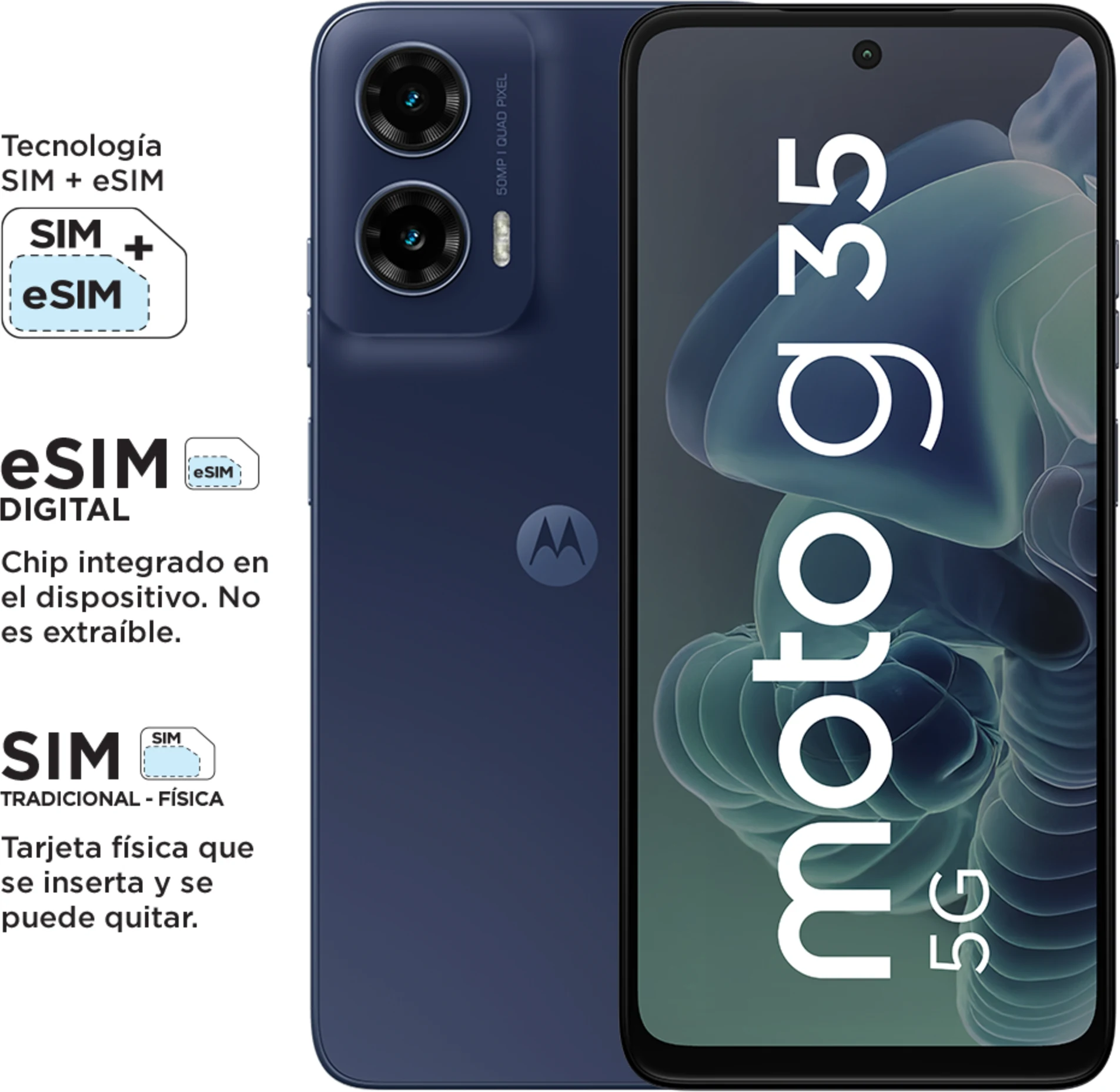 Imagen 1 de Celular Motorola Moto G35 256GB RAM 4GB 50MP 6.7' Negro