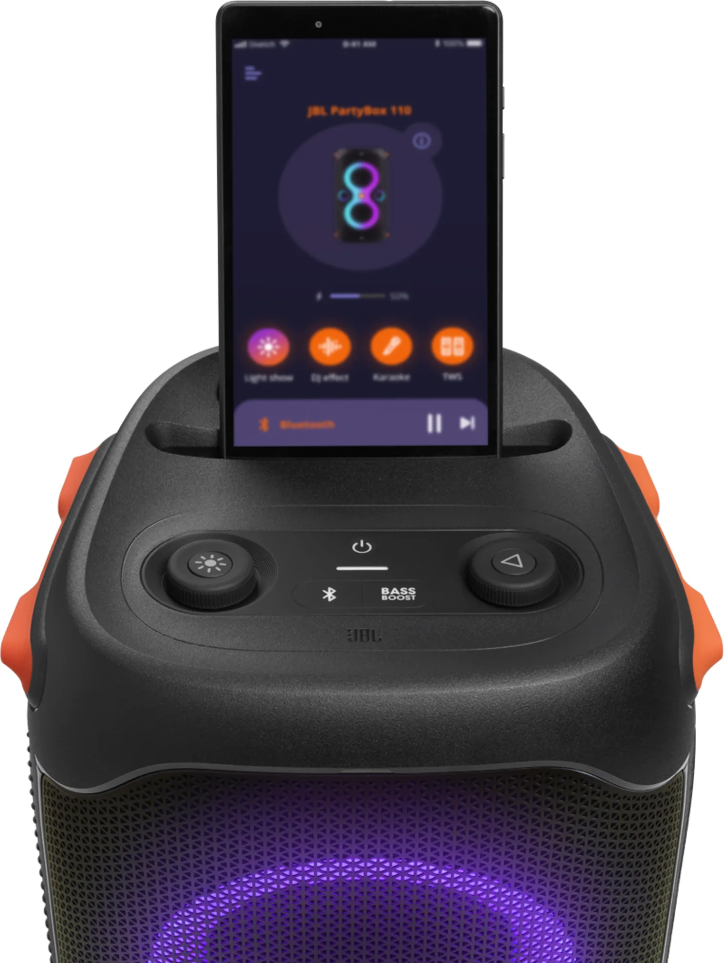 Imagen 8 de Parlante JBL Partybox 110, Bluetooth 160 vatios 2 vías Color negro