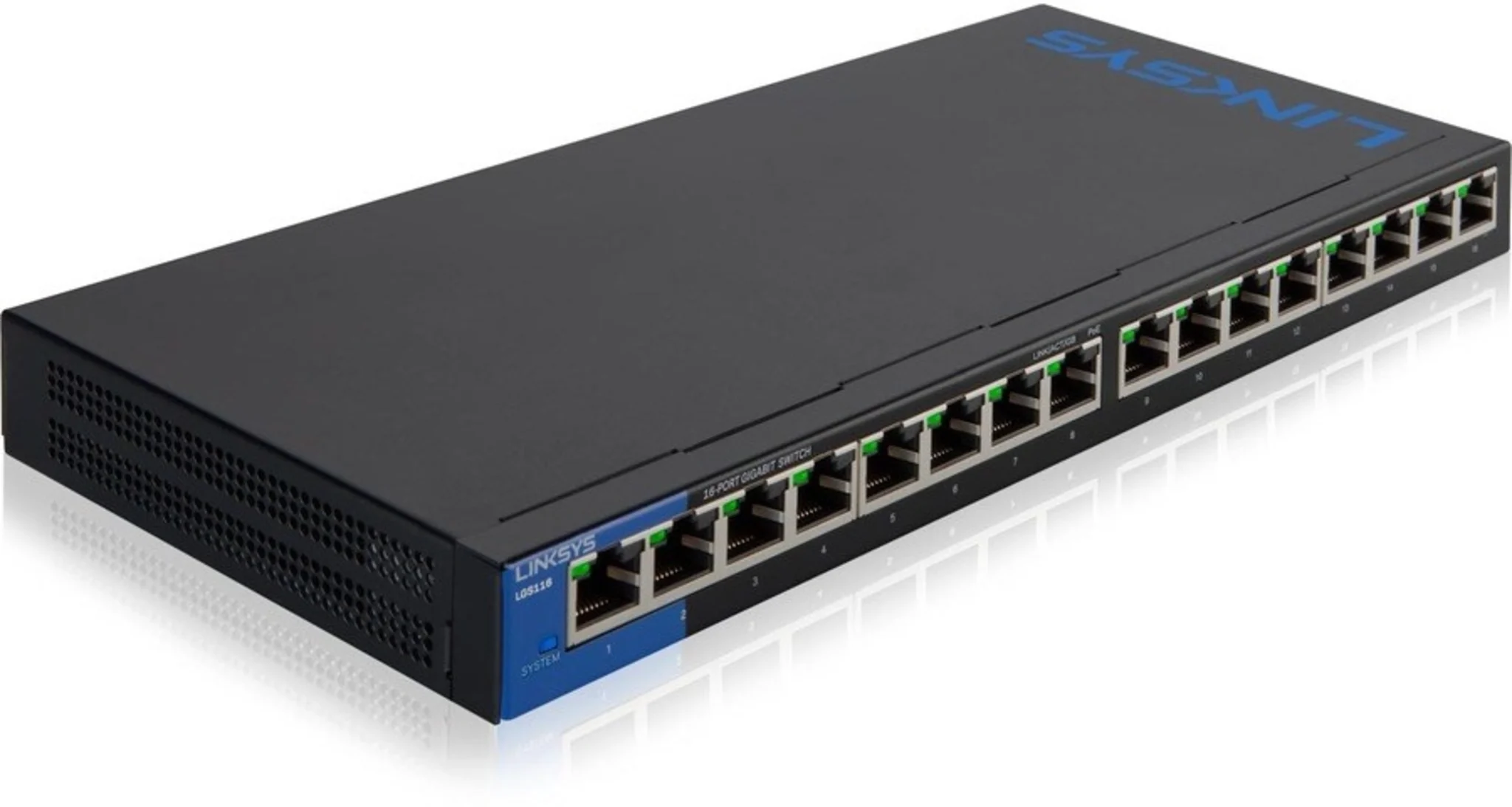 Imagen 0 de Switch Linksys LGS116, 16 Puertos Ethernet Gigabit 10/100/1000 No Administrable