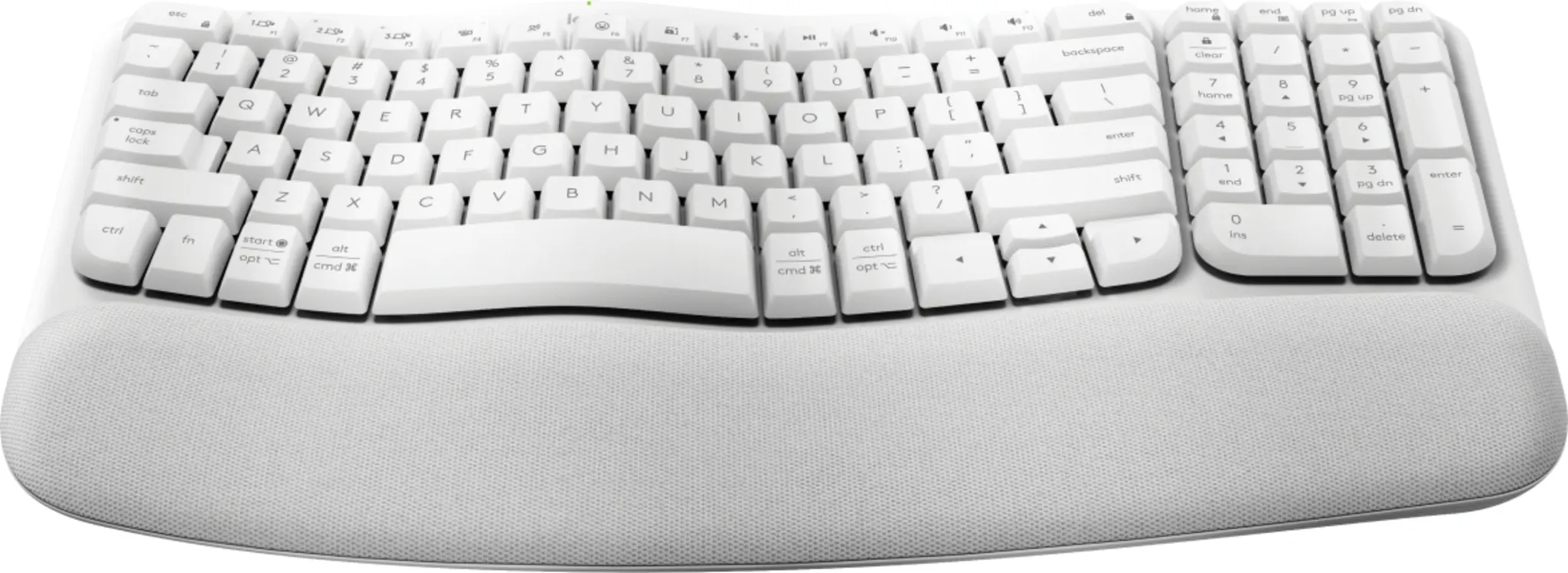 Imagen 1 de Teclado Inalámbrico Erogonómico Logitech WAVE KEYS RF+BT QWERTY Español Blanco