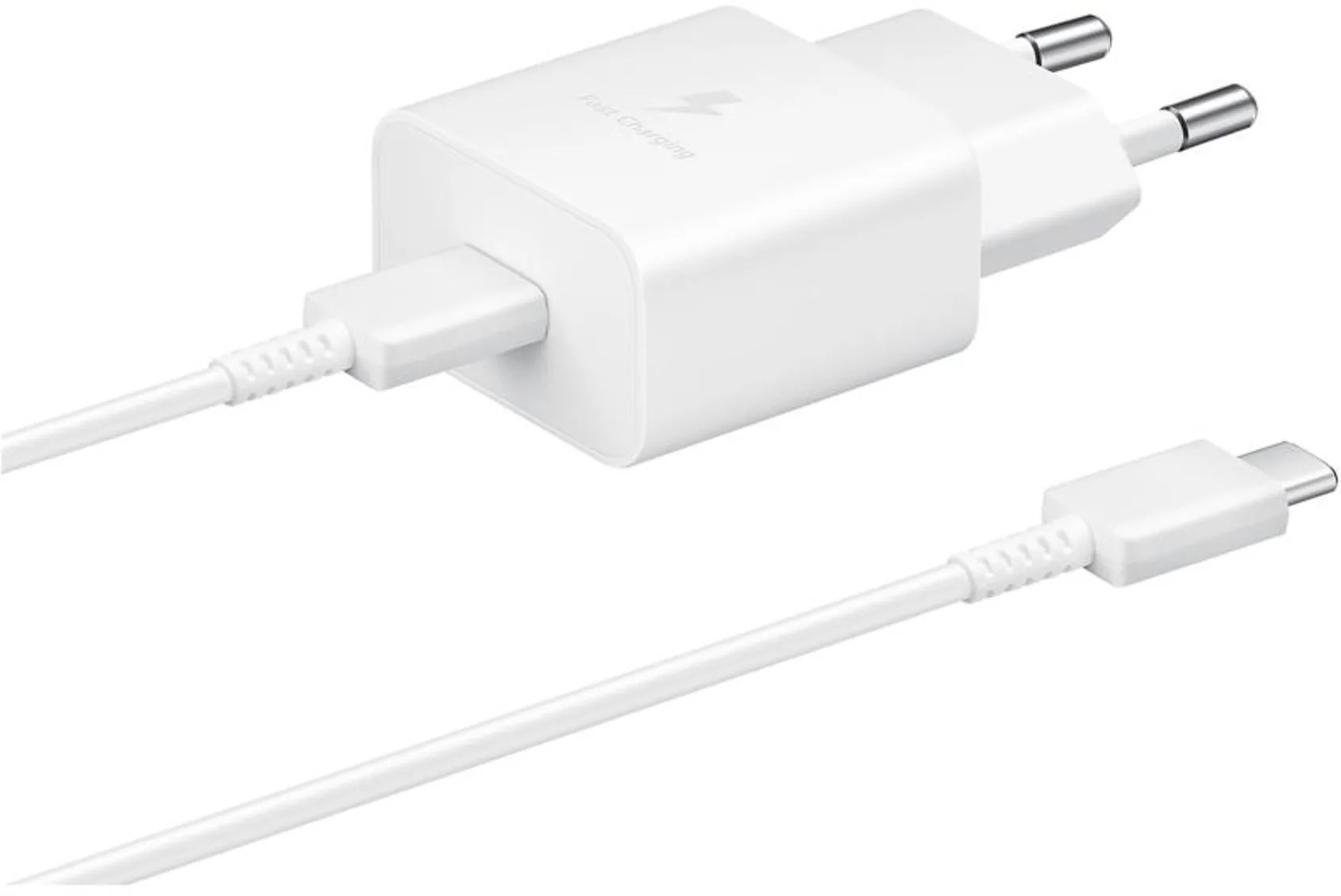 Imagen 0 de Cargador Celular USB-C 15W Carga Rapida con cable 1mt Color Blanco - Samsung