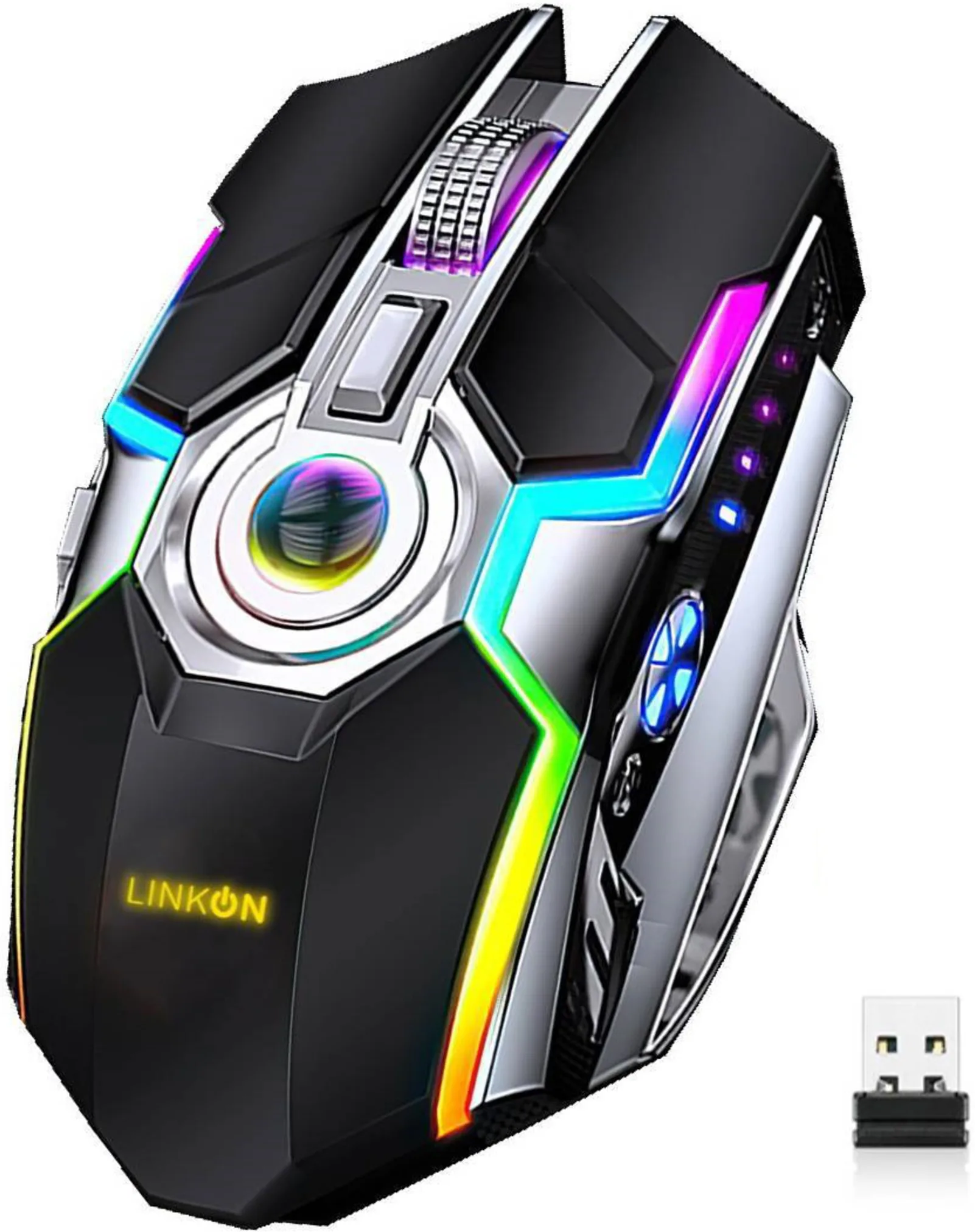 Imagen 0 de LinkON Mouse Gamer Wireless - Black (MOUTOP1)