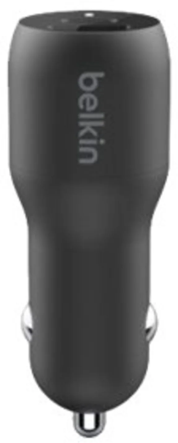 Imagen 2 de Belkin Dual Car Charger - Adaptador de corriente para el coche - 37 vatios - PD 3.0 - 2 conectores de salida (USB, 24 pin USB-C)