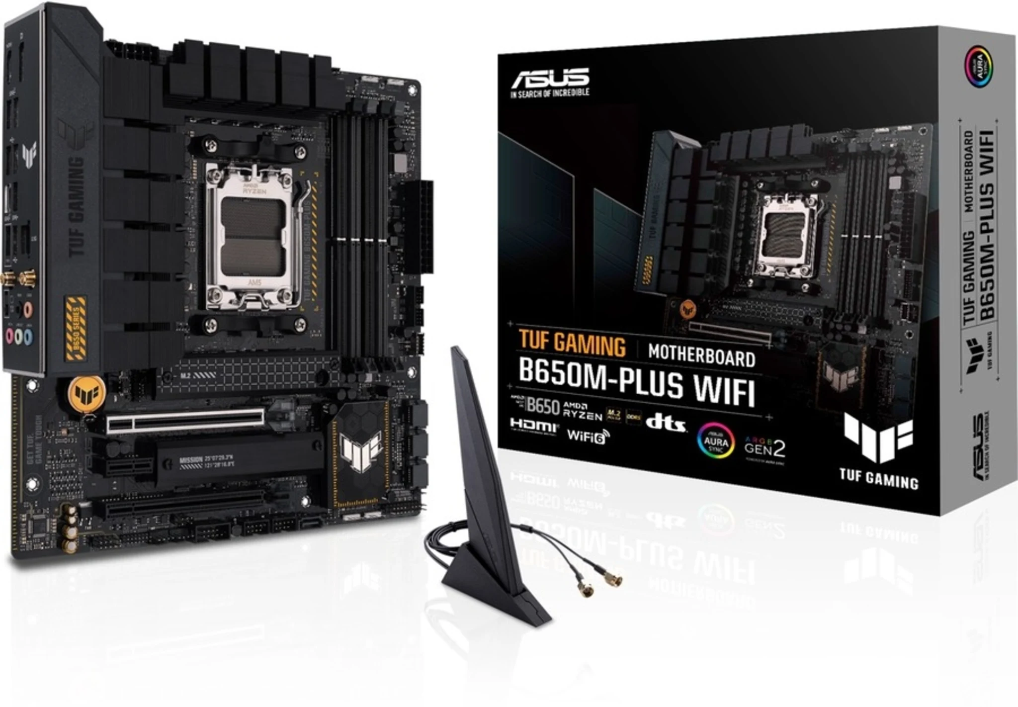 Imagen 2 de Tarjeta Madre Asus TUF GAMING B650M-PLUS WIFI AMD AM5 4*DDR5 2*M.2 DP HDMI mATX