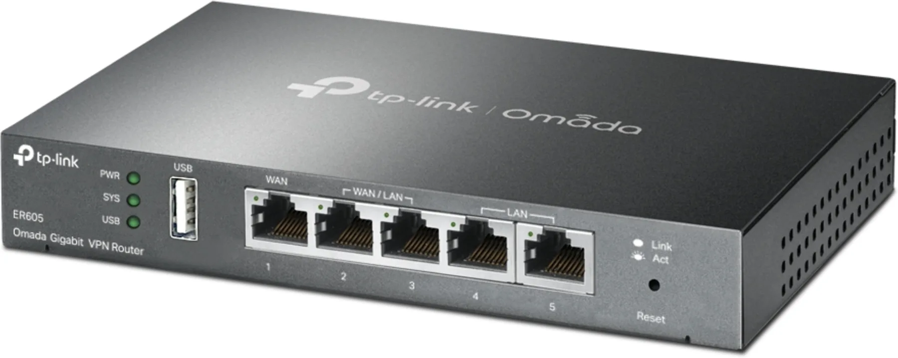 Imagen 1 de Router TP-Link ER605 V2 VPN Gigabit VPN 3 puertos Ethernet WAN + 1 USB WAN