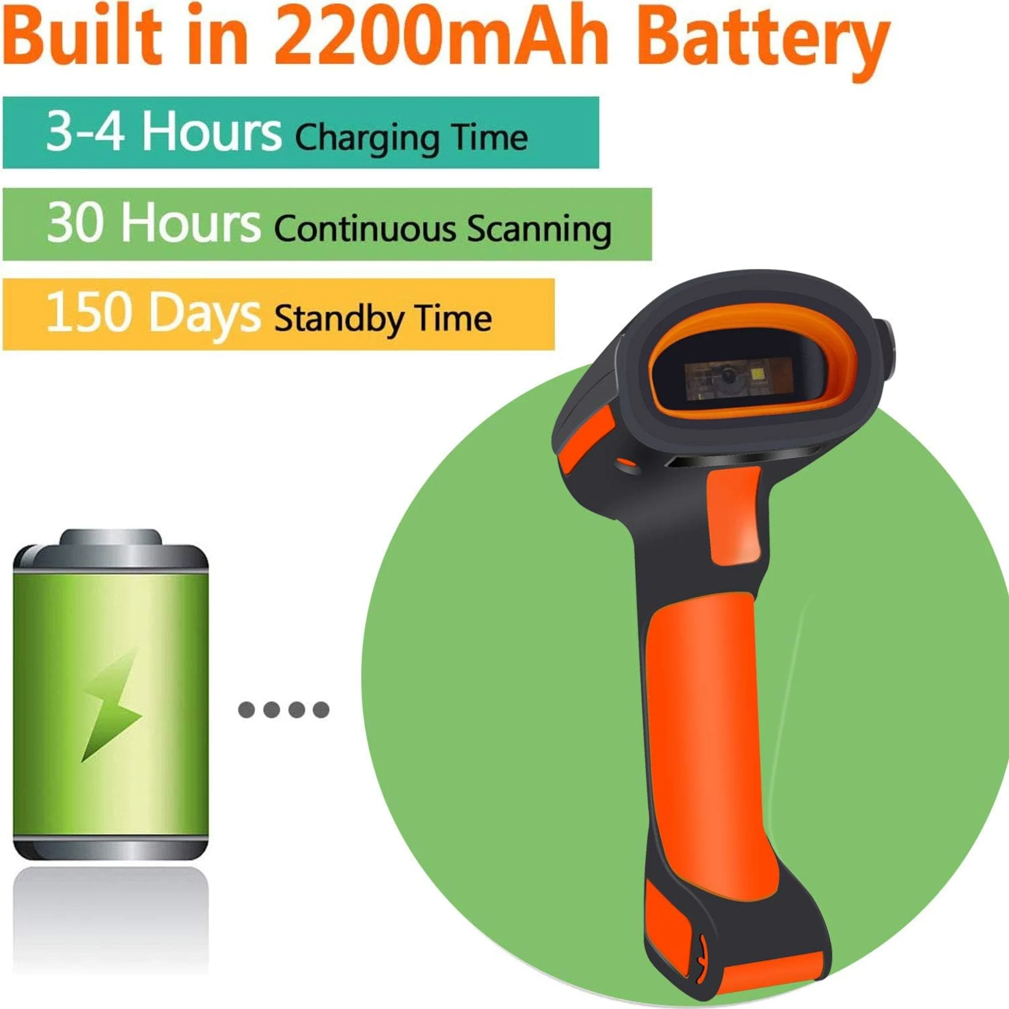 Imagen 2 de Lector Rugged de Código de Barras Symcode  2D MJ-1911 Alámbrico Interfaz USB