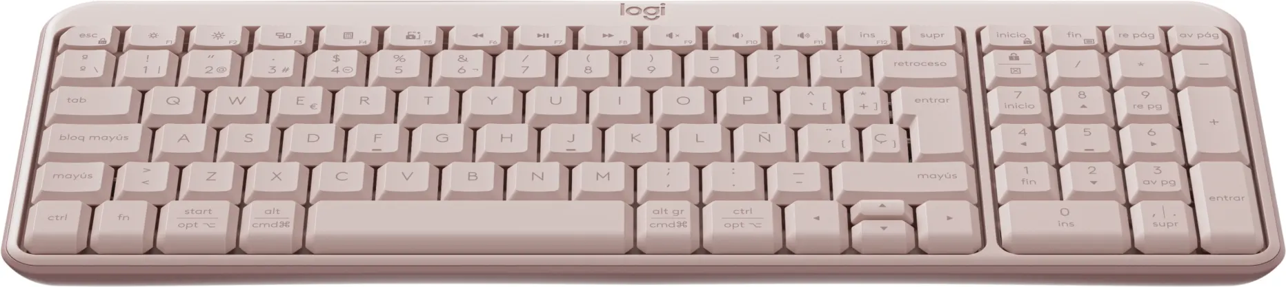 Imagen 1 de Teclado Inalámbrico Logitech K250 Epañol Qwerty Bluetooth Rosado