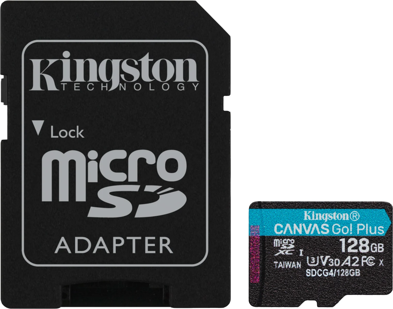 Imagen 0 de Memoria MicroSDXC 128GB Kingston Canvas Go Plus Cat10 UHS-I U3 V30 A2 Lec200MB/s