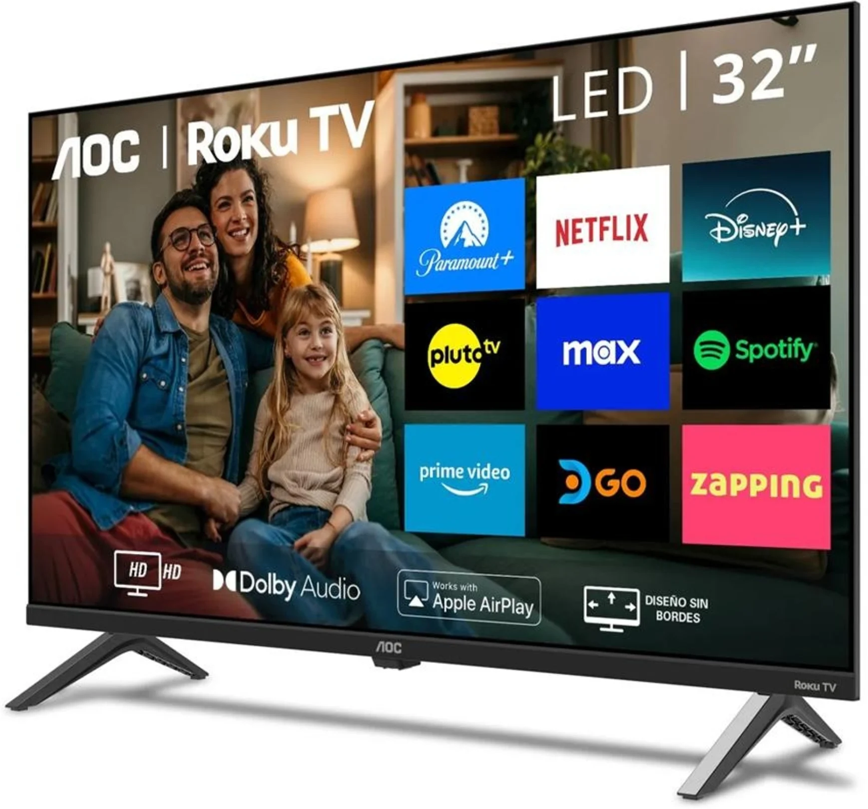 Imagen 2 de Smart TV AOC Roku TV 32" Series 32S5045 LED HD WIFI HDMI USB 