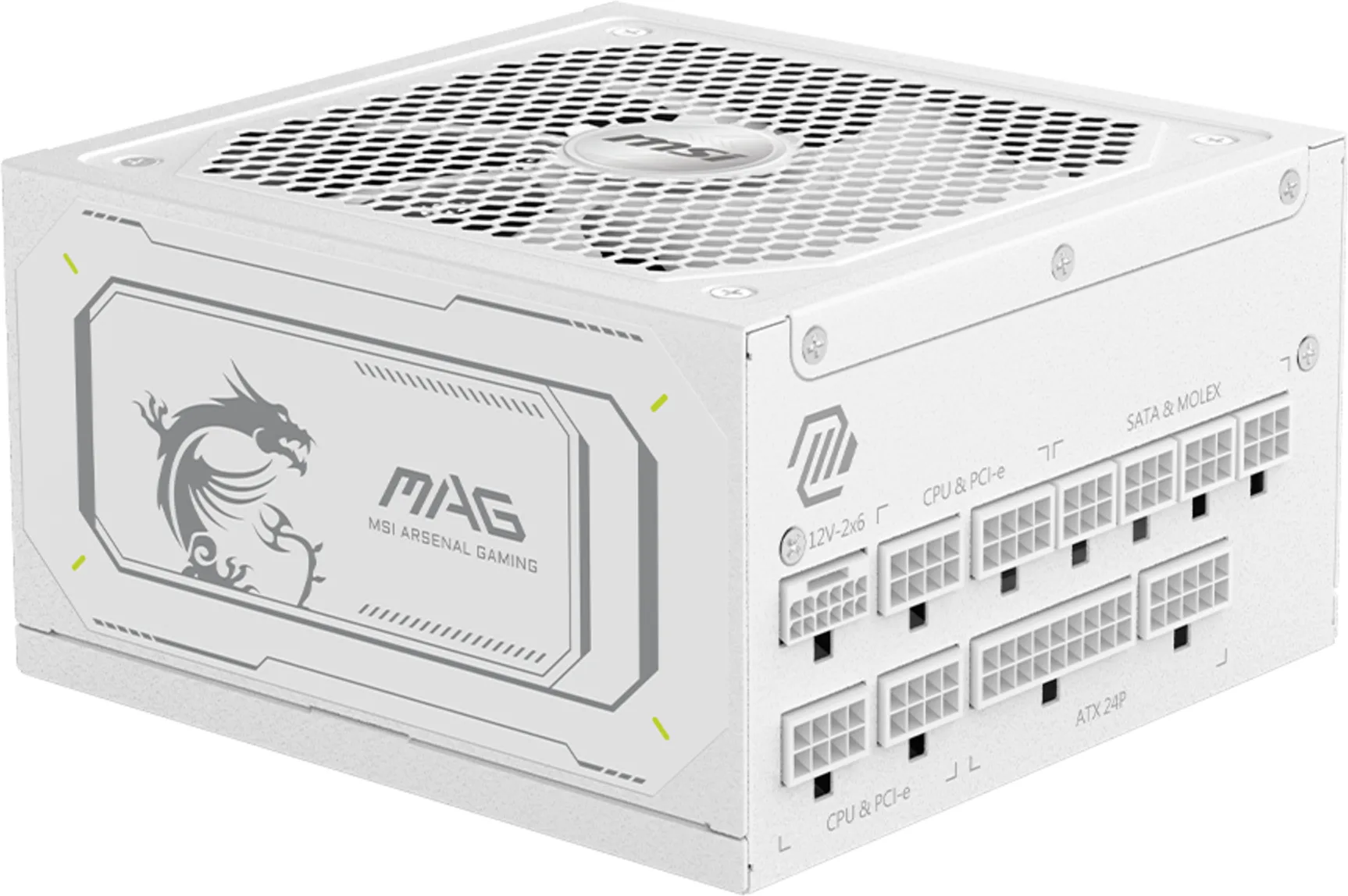 Imagen 0 de Fuente de Poder MSI MAG A1000GLS PCIE5 1000W Full Mod 80 Plus Gold ATX Blanco