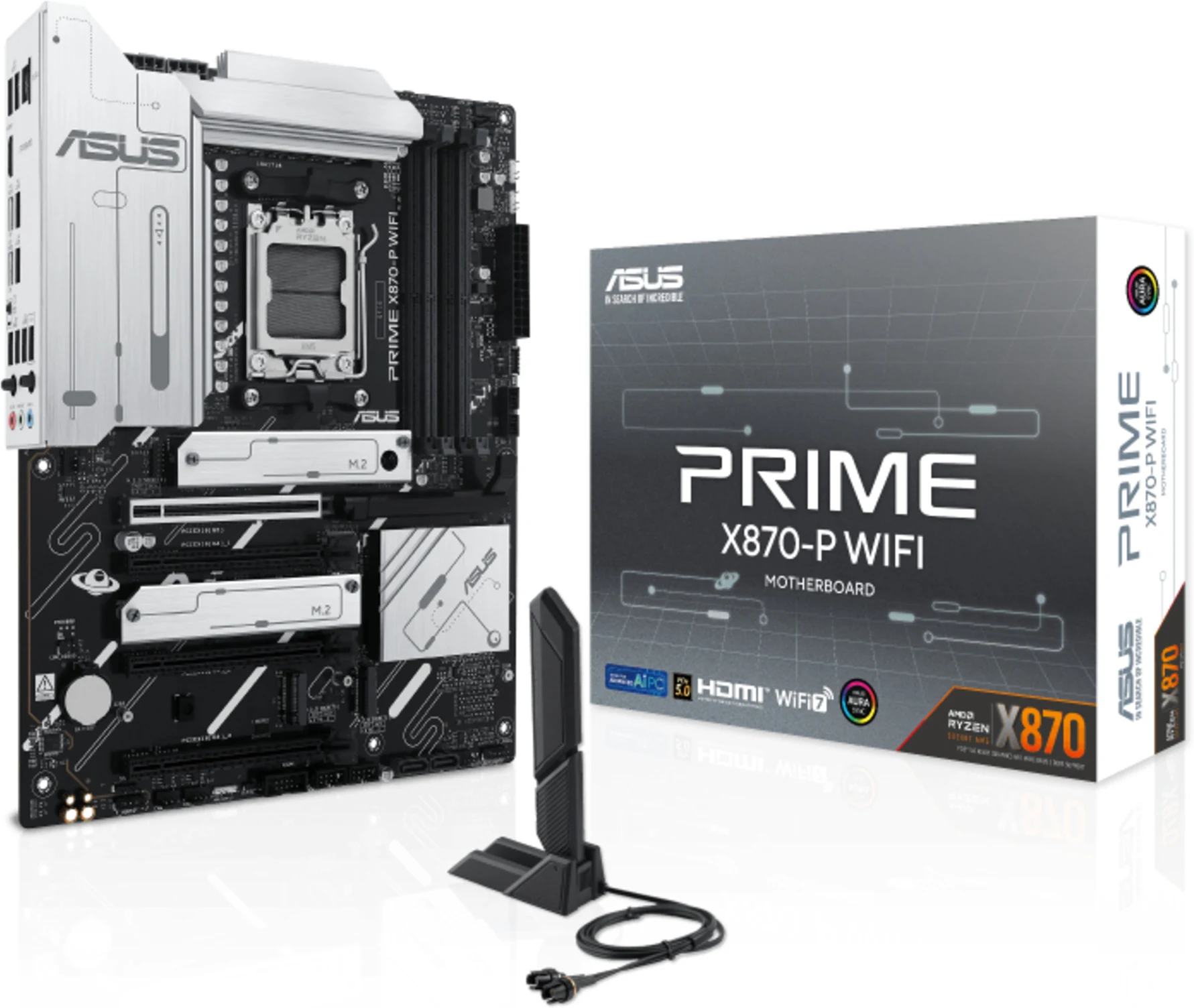 Imagen 8 de Tarjeta Madre Asus PRIME X870-P WIFI AMD AM5 4*DDR5 4*M.2 HDMI USB-C 